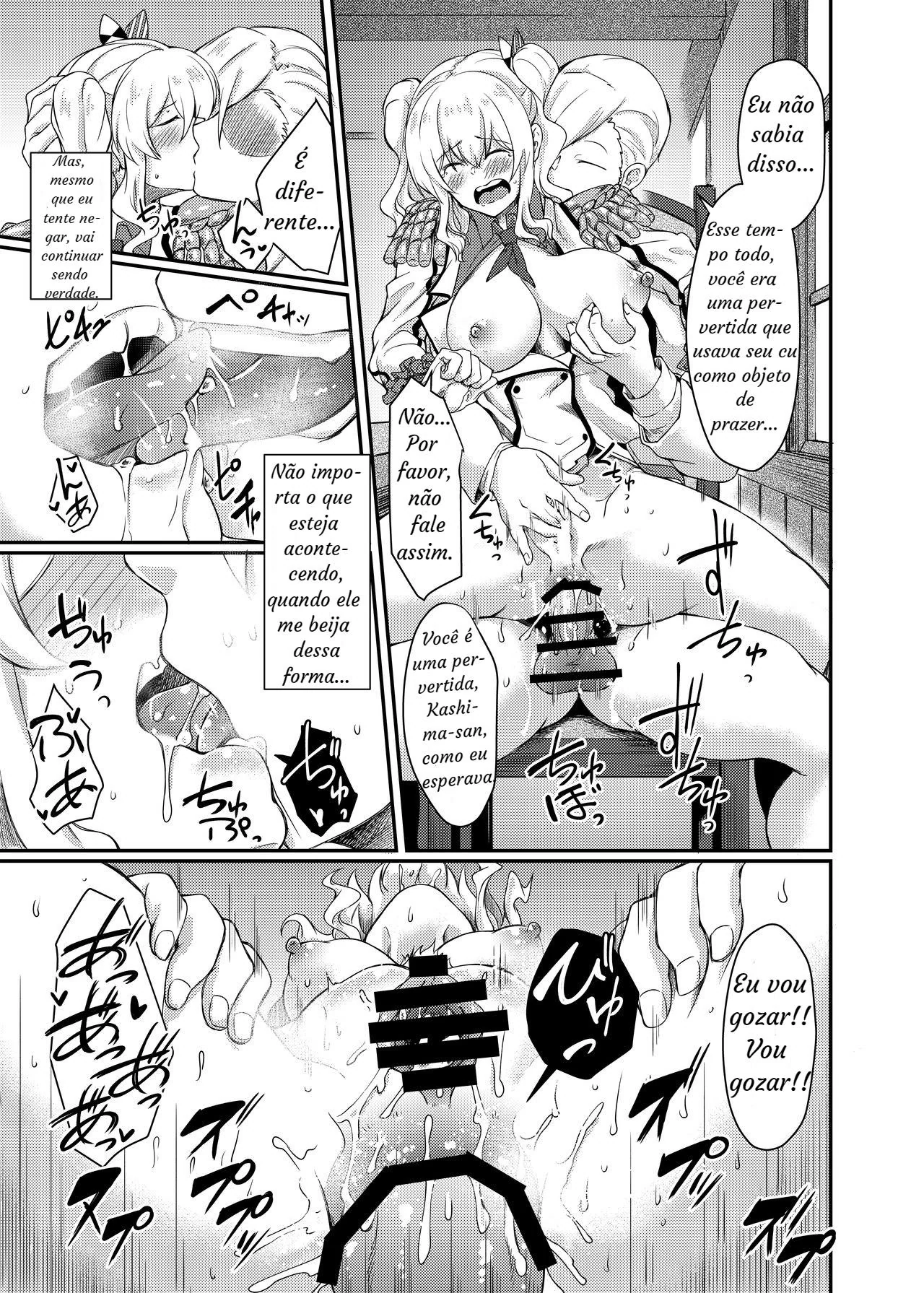 A Piranha da Kashima Pagando um Boquete Pro Almirante - Hentai HQ Brasileiro