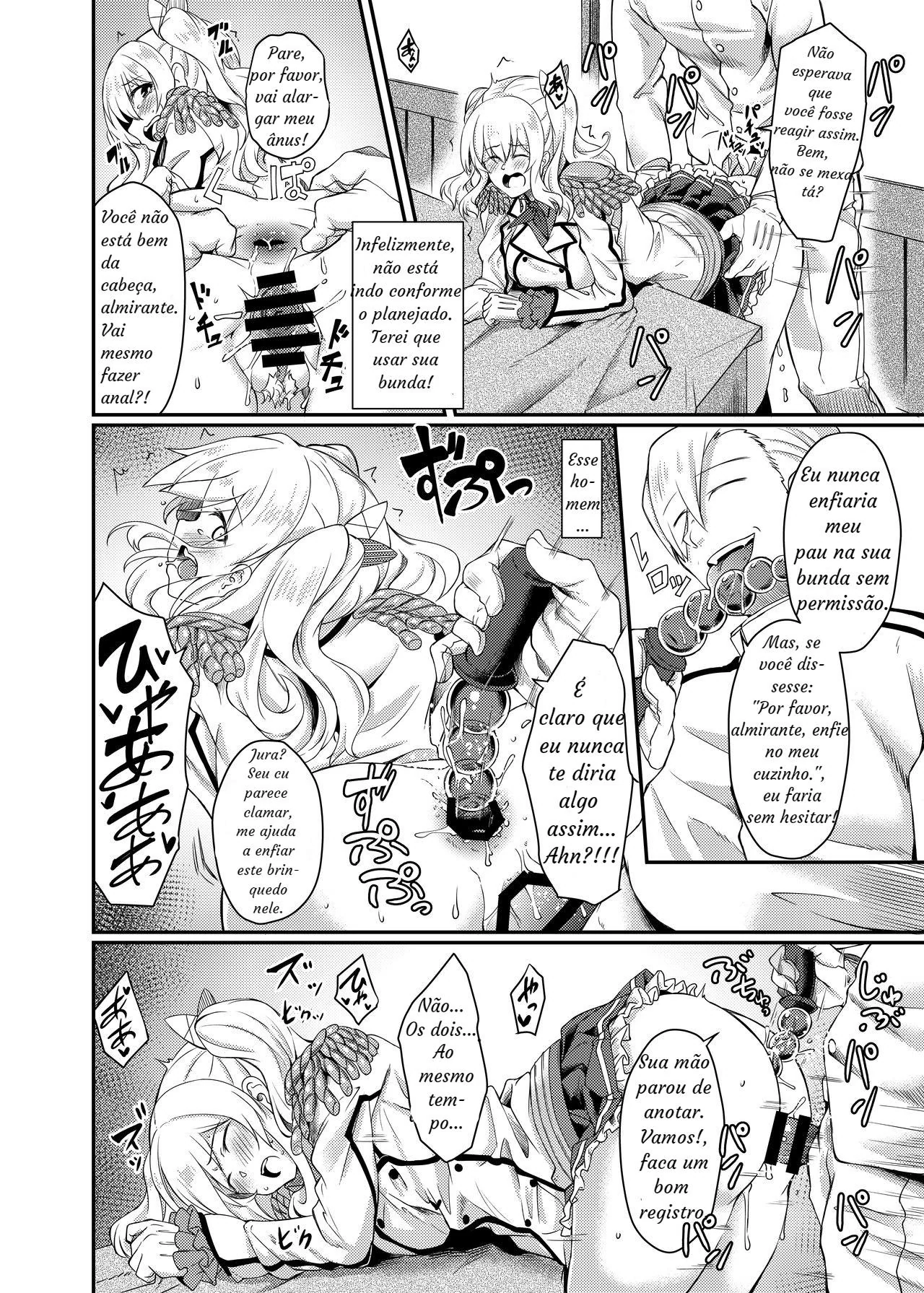 A Piranha da Kashima Pagando um Boquete Pro Almirante - Hentai HQ Brasileiro