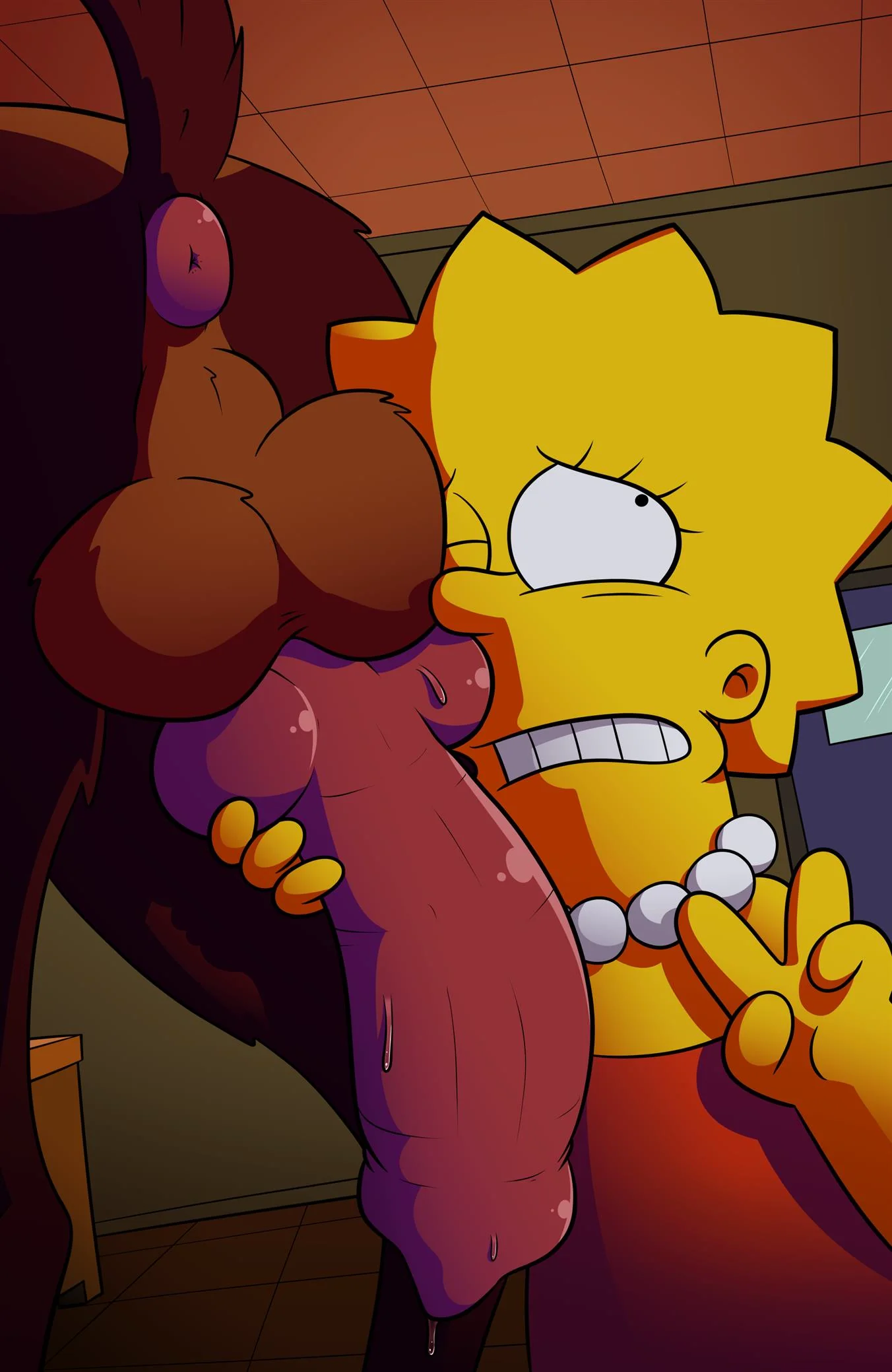 A Safadeza de Lisa - Ralphie, Agente Sniffy e a Foda na Escola! HQ Simpsons Pornô em HQ Brasileiro
