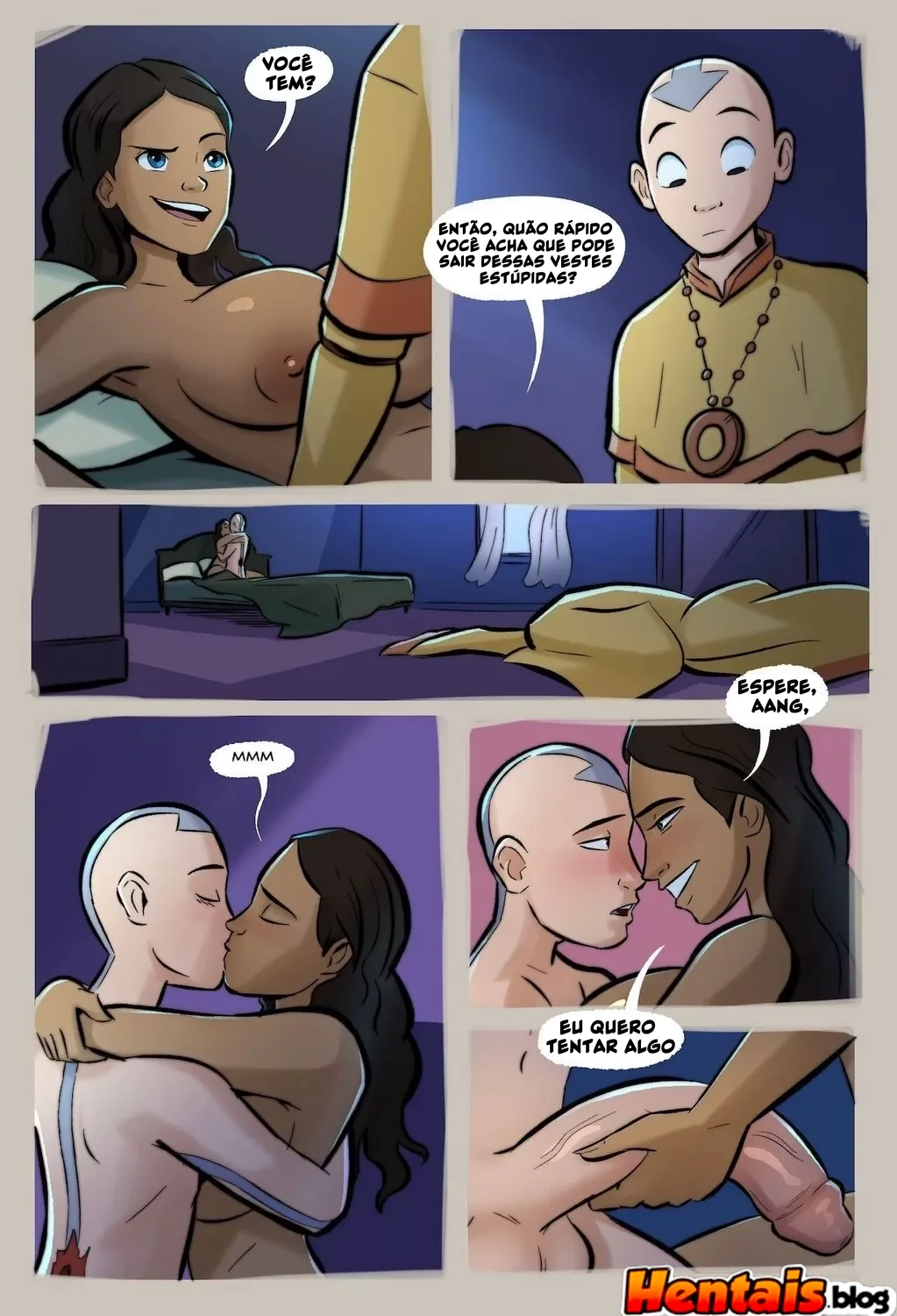 A Tentação de Toph: Aang e a putaria no mundo de Avatar em Hentai HQ Brasileiro