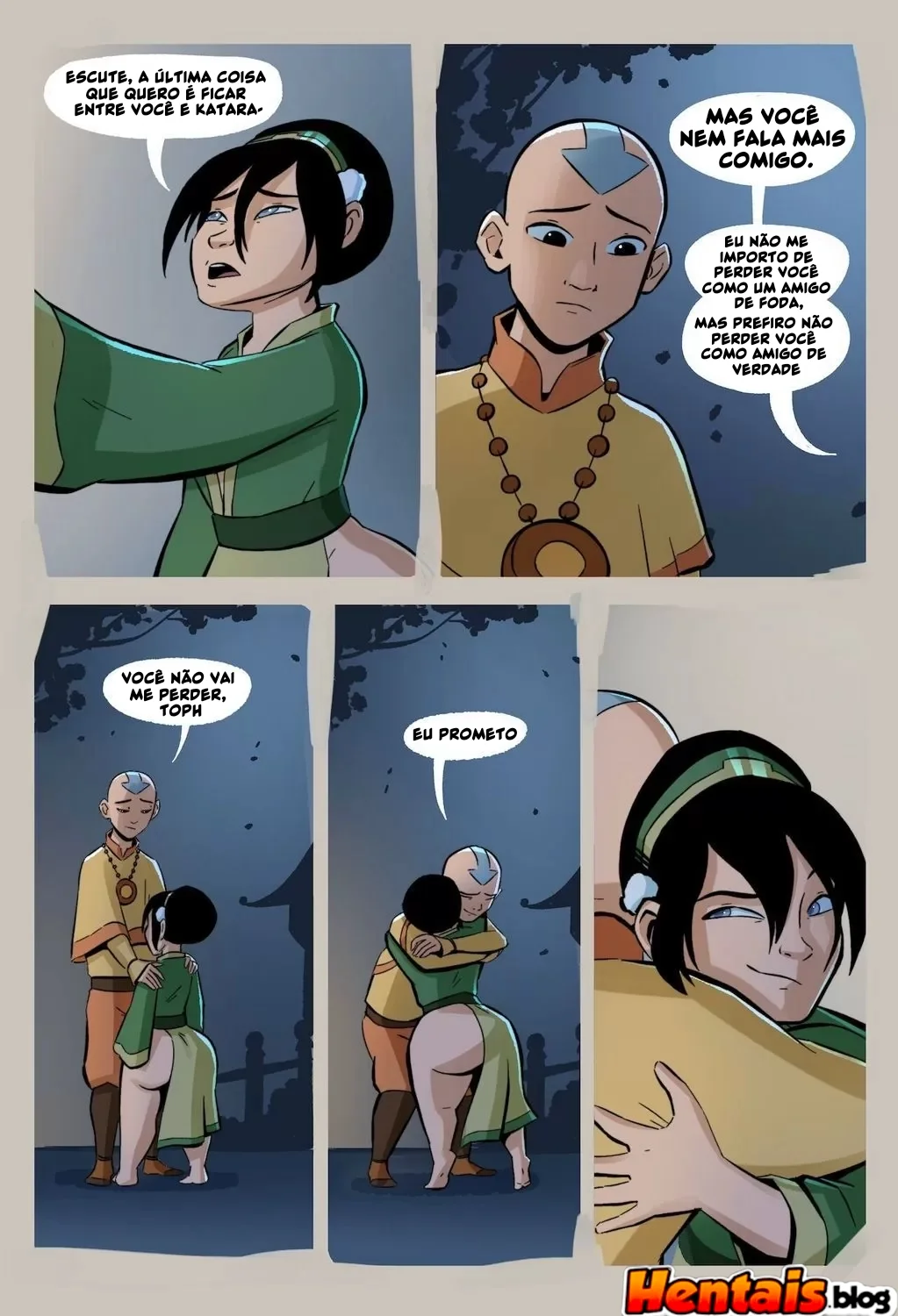 A Tentação de Toph: Aang e a putaria no mundo de Avatar em Hentai HQ Brasileiro