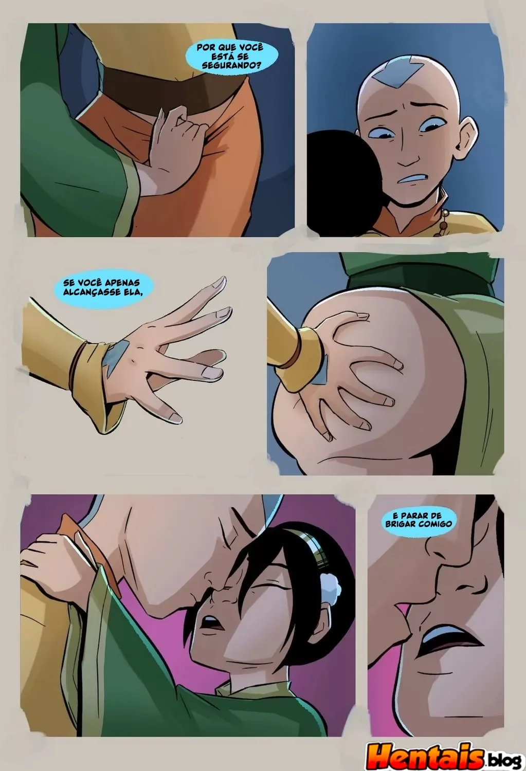 A Tentação de Toph: Aang e a putaria no mundo de Avatar em Hentai HQ Brasileiro