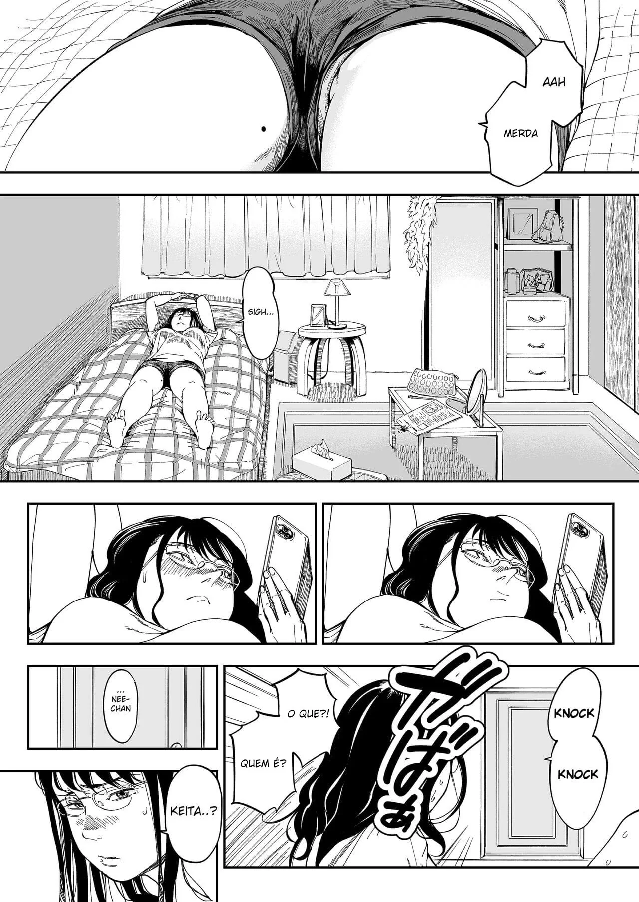 A Vingança da Piranha: Saionji ensina nerd a foder como nunca em hentai HQ Brasileiro