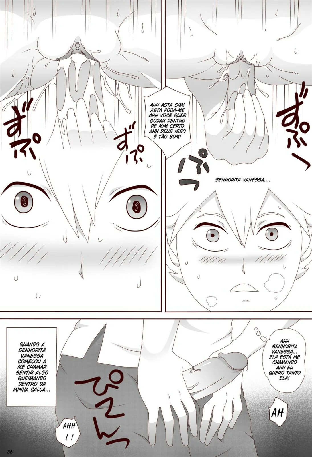 Asta Arregaça a Buceta da Vanessa em Black Clover Hentai HQ Brasileiro