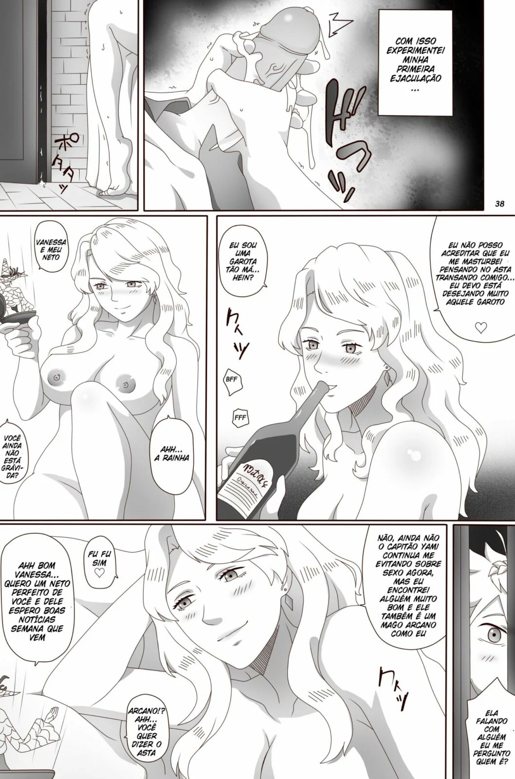 Asta Arregaça a Buceta da Vanessa em Black Clover Hentai HQ Brasileiro