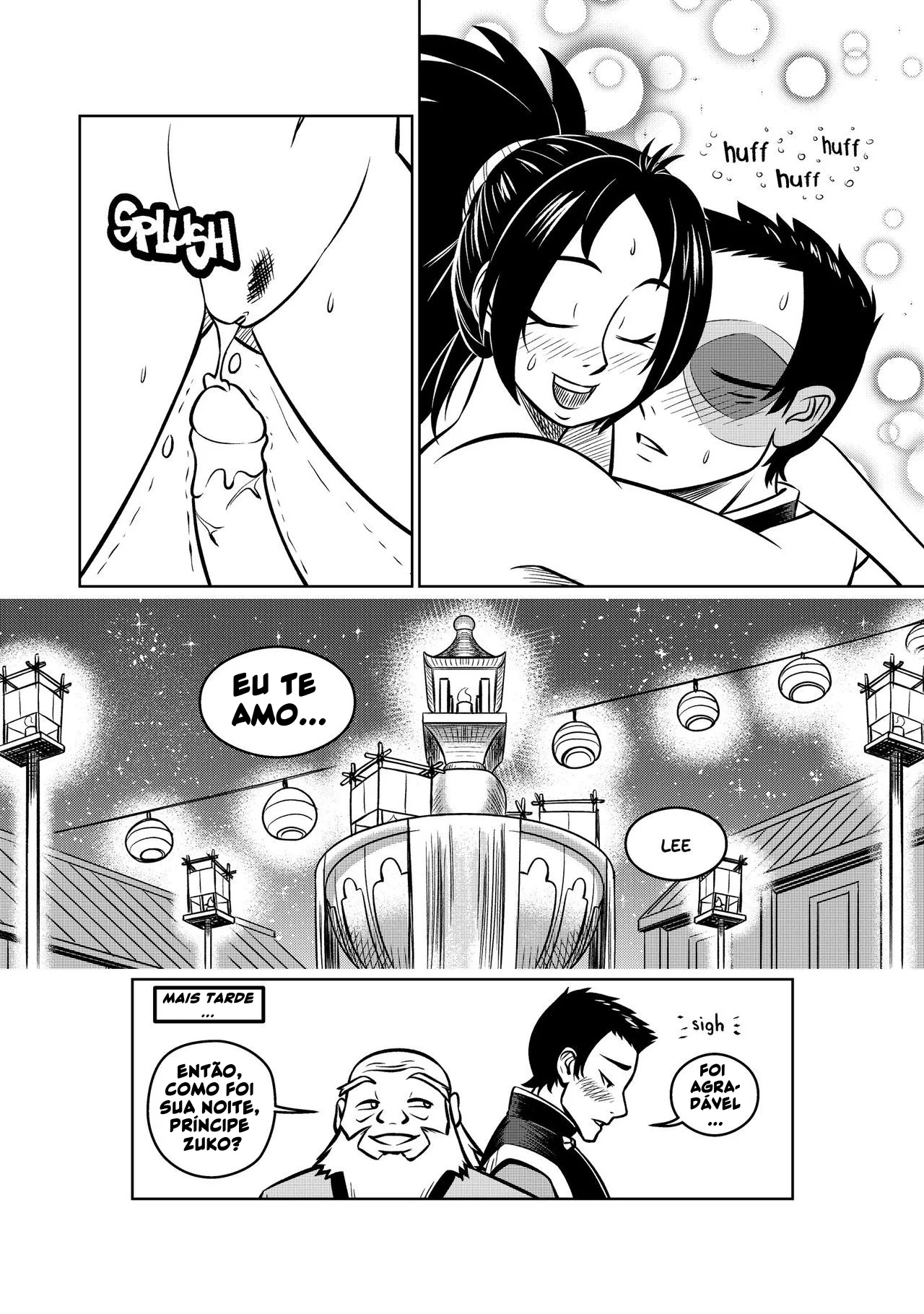 Avatar Hentai: A Noite de Suruba em Ba Sing Se - A Piranha do Avatar sentando na Rola dos Pirocudos" em HQ Brasileiro