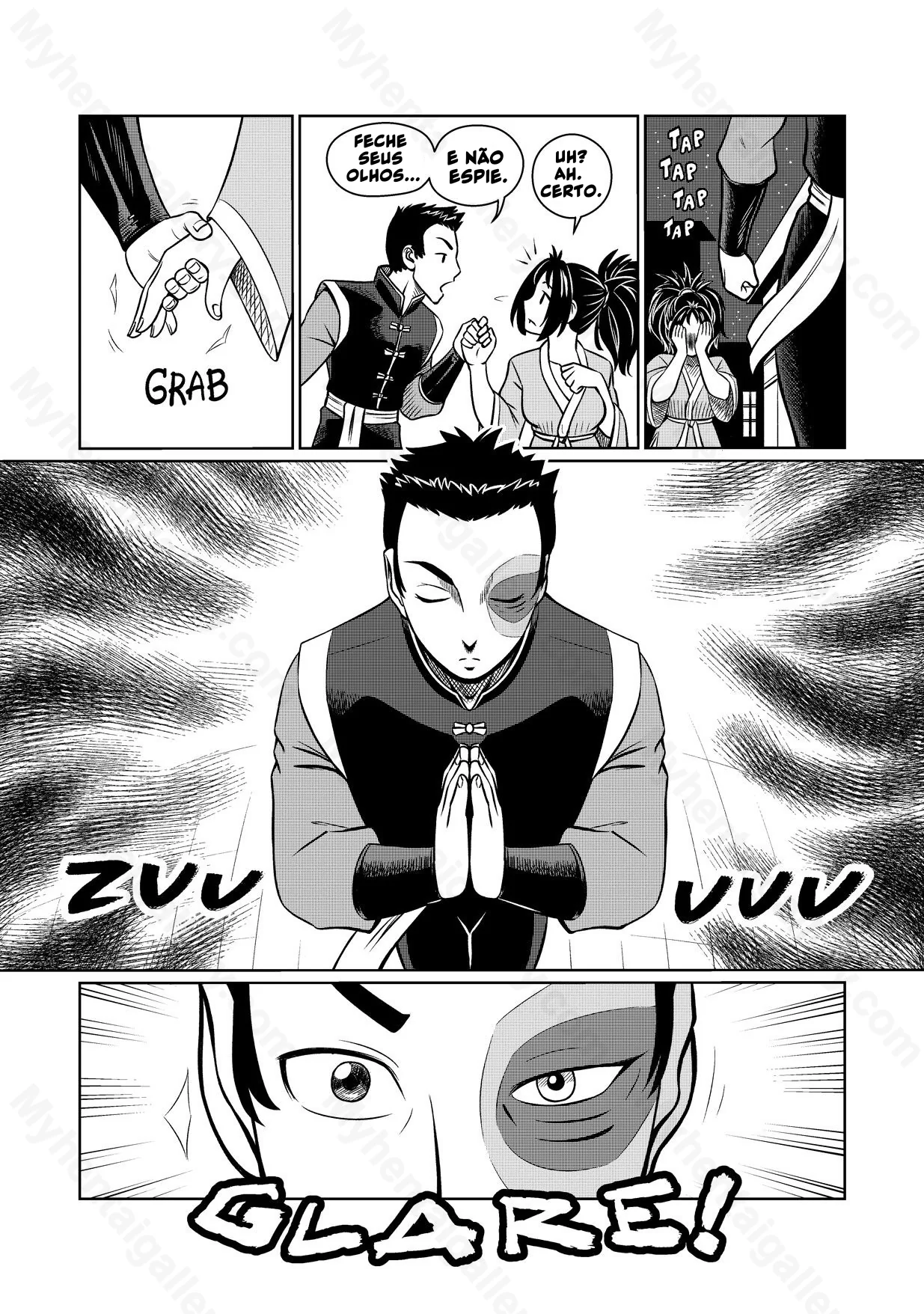 Avatar Hentai: A Noite de Suruba em Ba Sing Se - A Piranha do Avatar sentando na Rola dos Pirocudos" em HQ Brasileiro