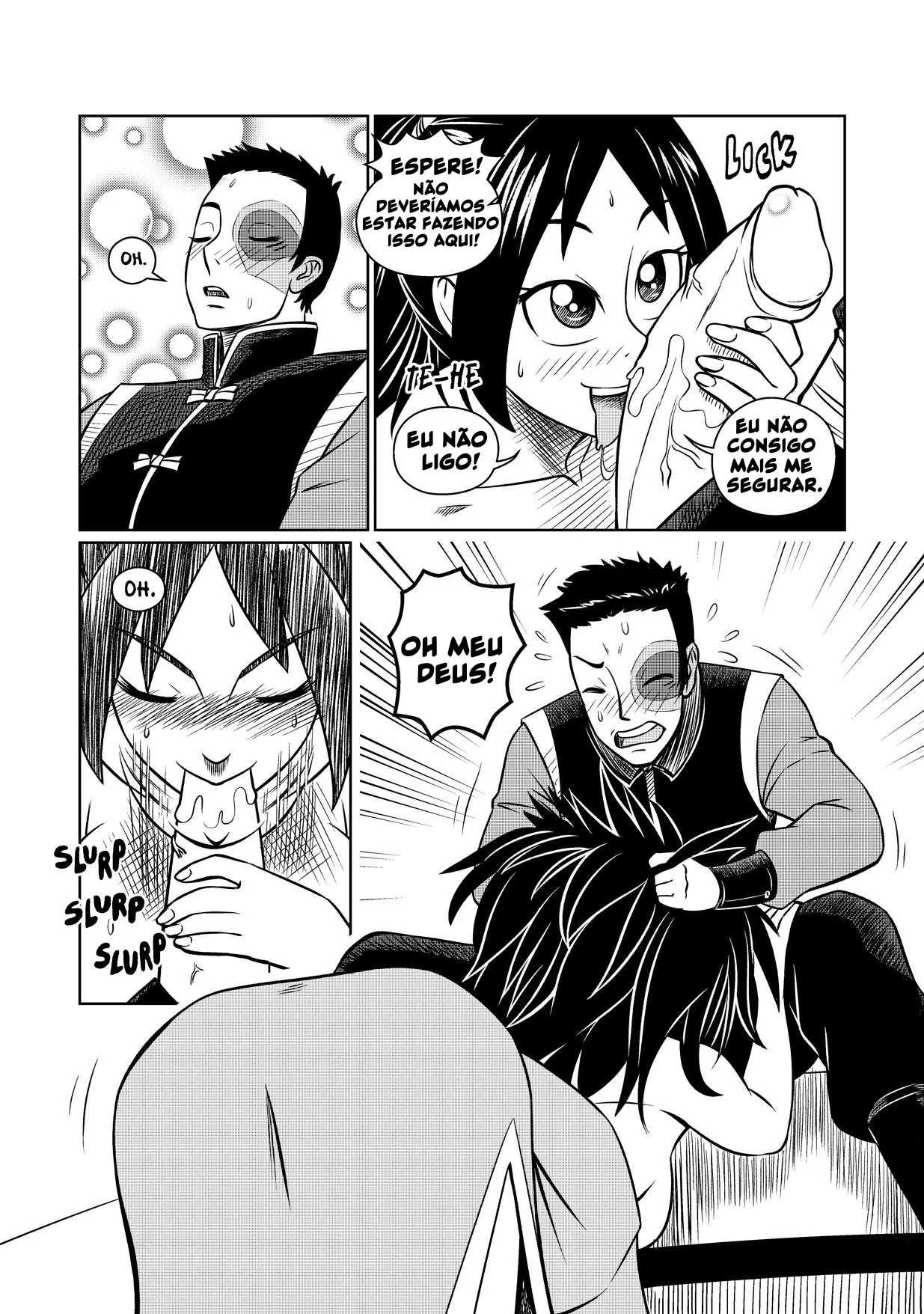 Avatar Hentai: A Noite de Suruba em Ba Sing Se - A Piranha do Avatar sentando na Rola dos Pirocudos" em HQ Brasileiro