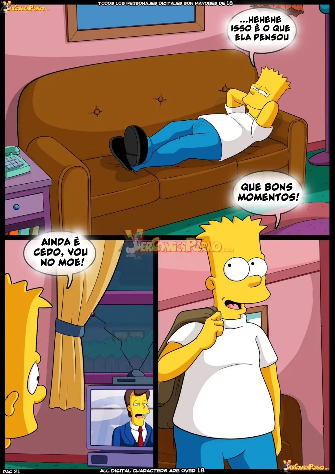 Bart Fodendo Sua Mãe em Os Simpsons Hentai: Velhos Costumes VL.09 - Carona com Piranha do Caminhão" em HQ Brasileir