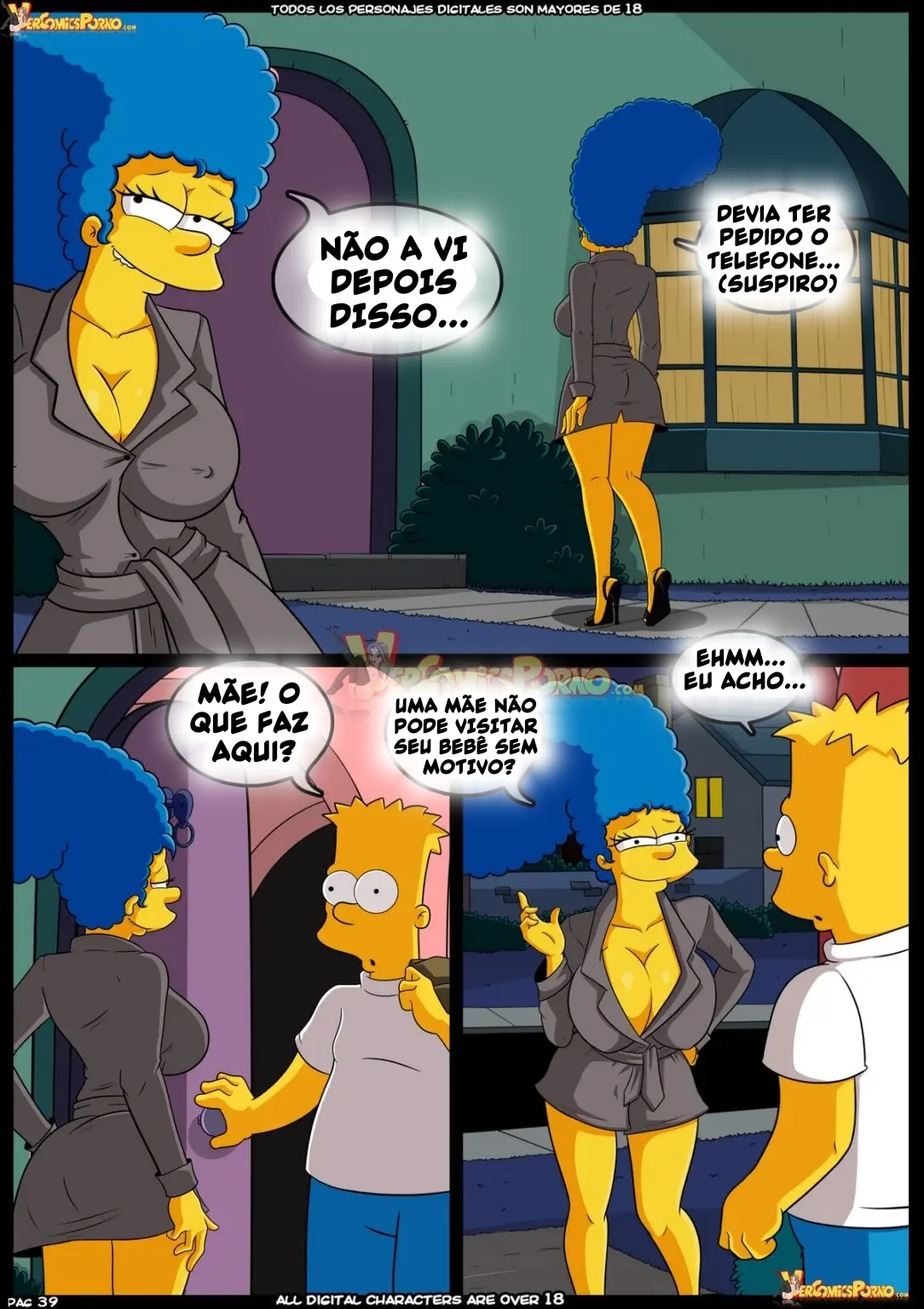 Bart Fodendo Sua Mãe em Os Simpsons Hentai: Velhos Costumes VL.09 - Carona com Piranha do Caminhão" em HQ Brasileir