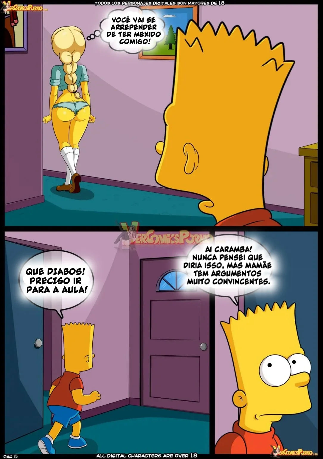 Bart Fodendo Sua Mãe em Os Simpsons Hentai: Velhos Costumes VL.09 - Carona com Piranha do Caminhão" em HQ Brasileir
