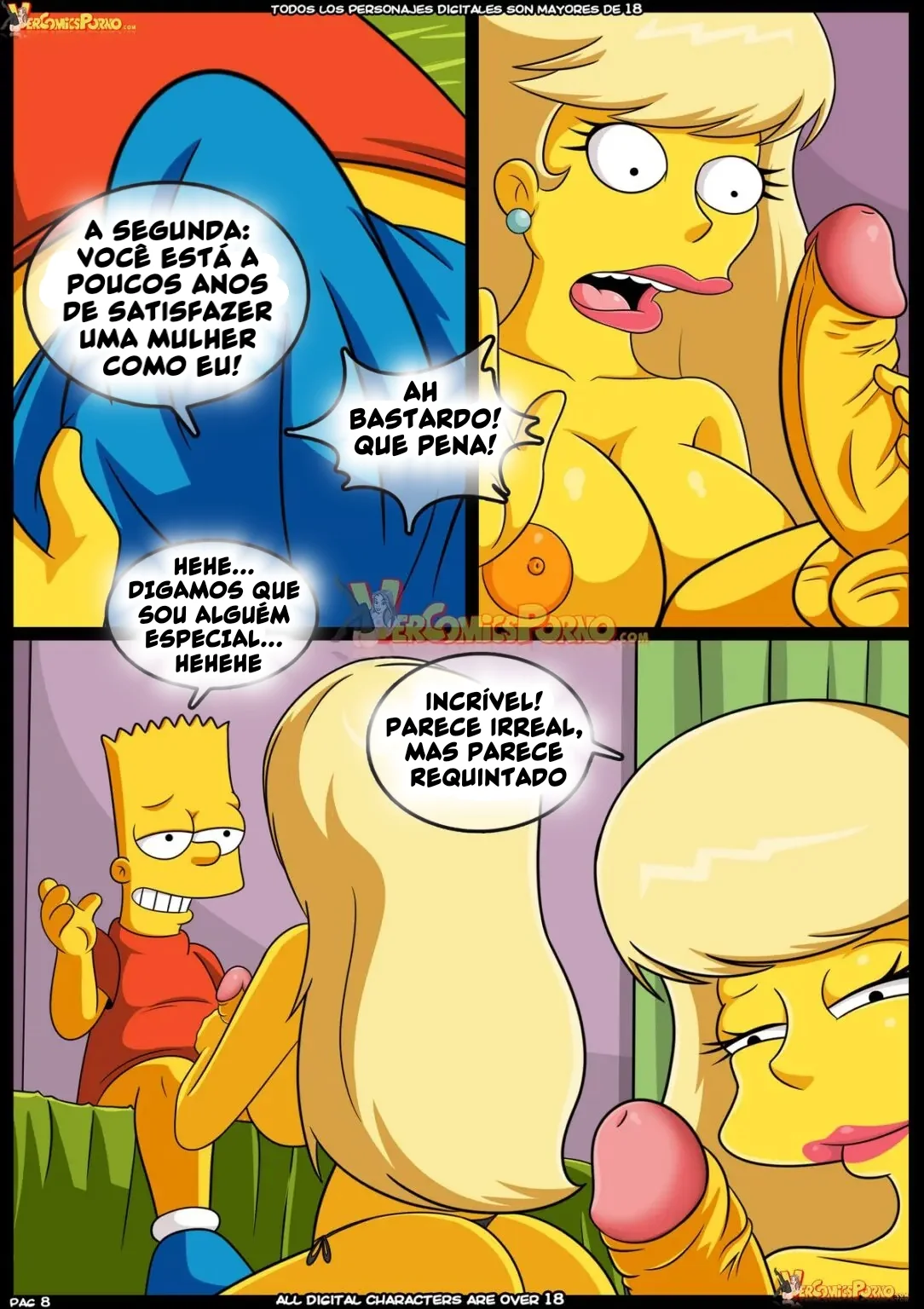 Bart Fodendo Sua Mãe em Os Simpsons Hentai: Velhos Costumes VL.09 - Carona com Piranha do Caminhão" em HQ Brasileir