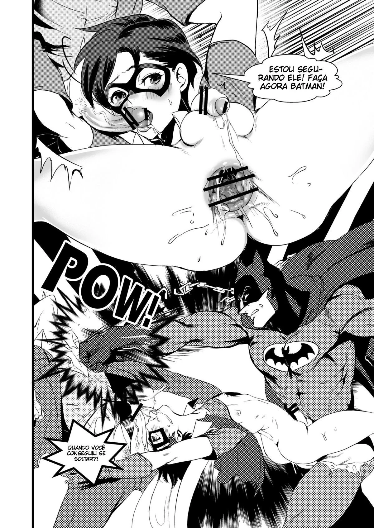 Batman e Robin: A Submissão aos Vilões em uma Orgia Brutal!