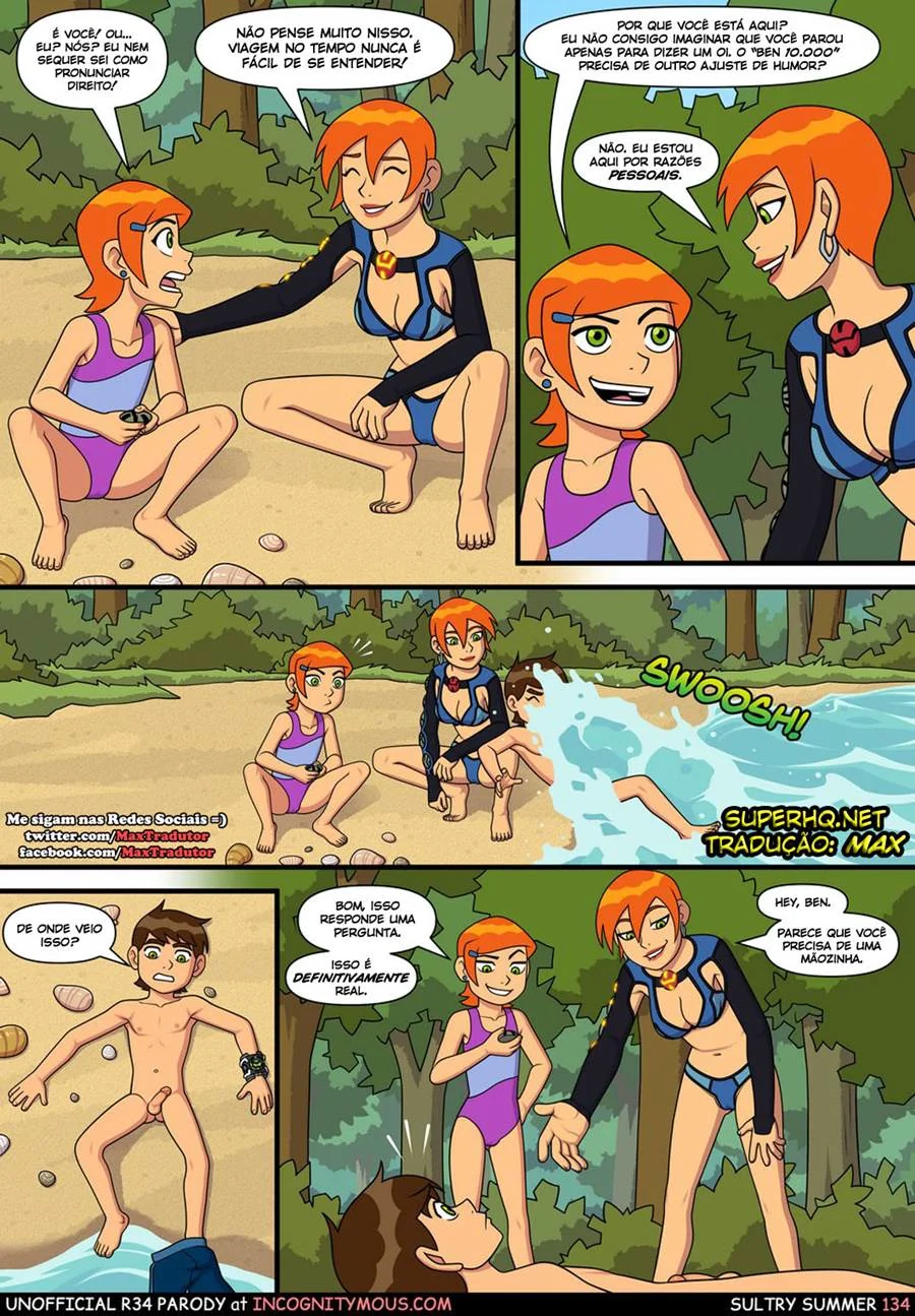 Ben 10 Hentai: Incesto Quente com a Piranha da Irmã em Dia de Verão - HQ Porno Brasileiro
