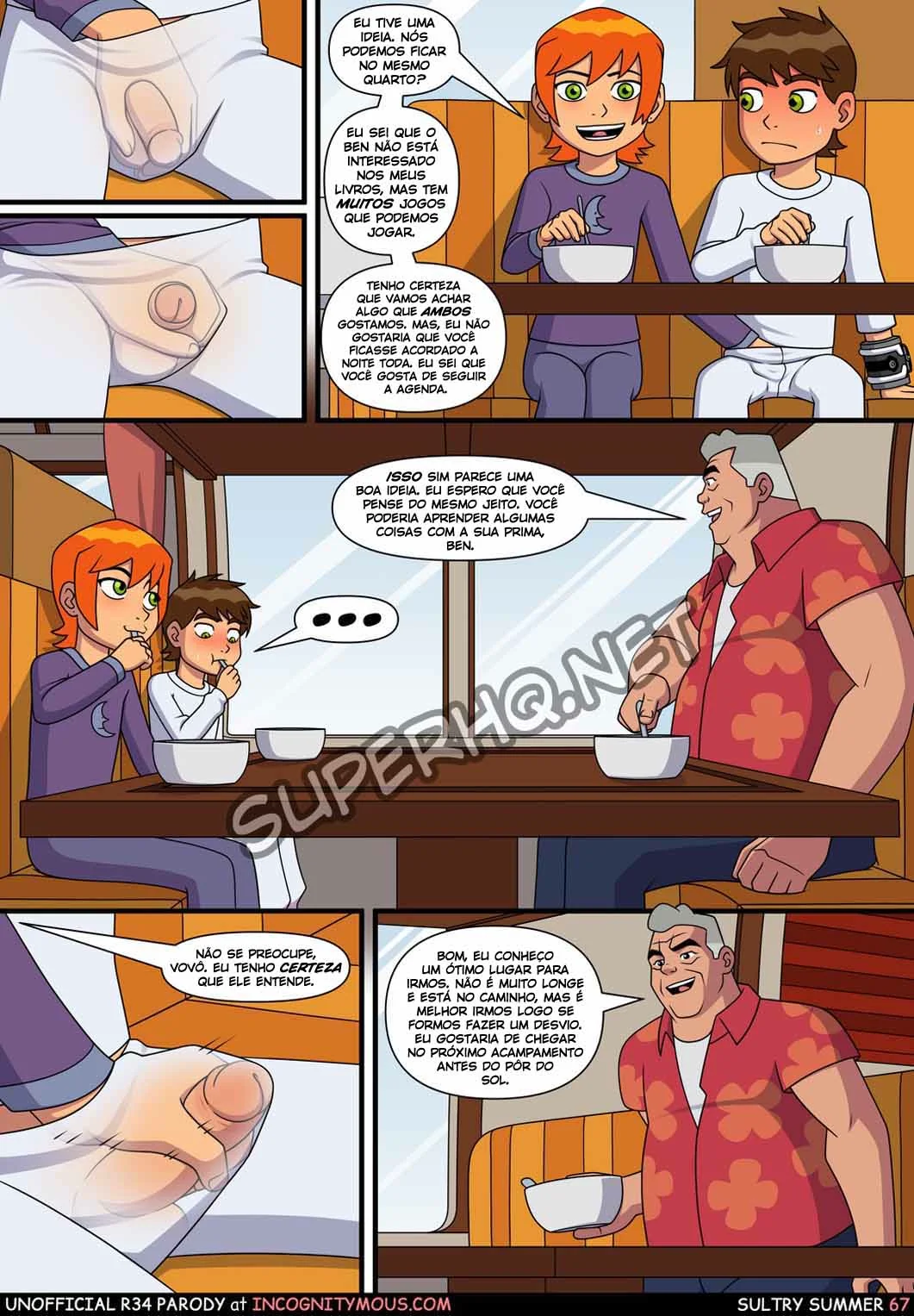 Ben 10 Hentai: Incesto Quente com a Piranha da Irmã em Dia de Verão - HQ Porno Brasileiro