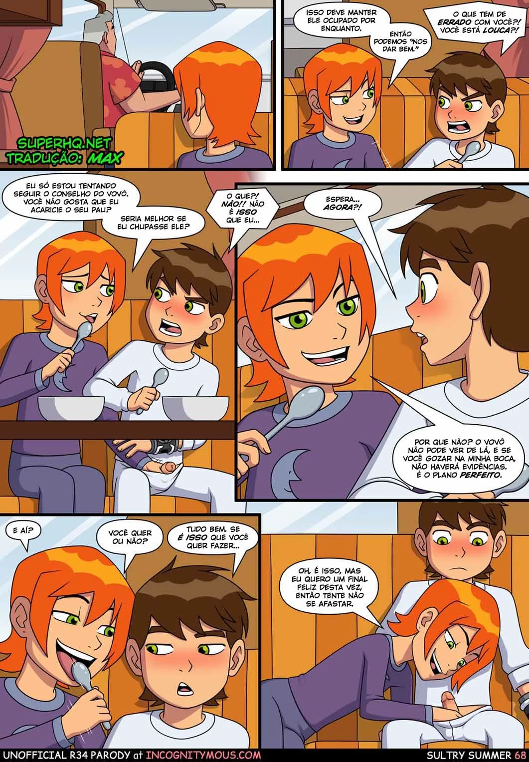 Ben 10 Hentai: Incesto Quente com a Piranha da Irmã em Dia de Verão - HQ Porno Brasileiro