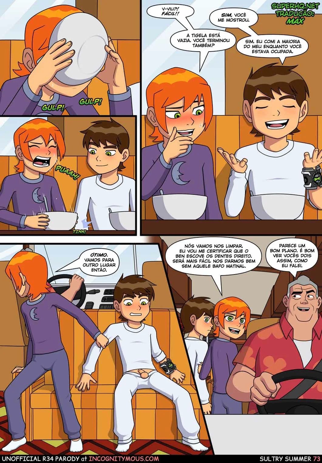 Ben 10 Hentai: Incesto Quente com a Piranha da Irmã em Dia de Verão - HQ Porno Brasileiro