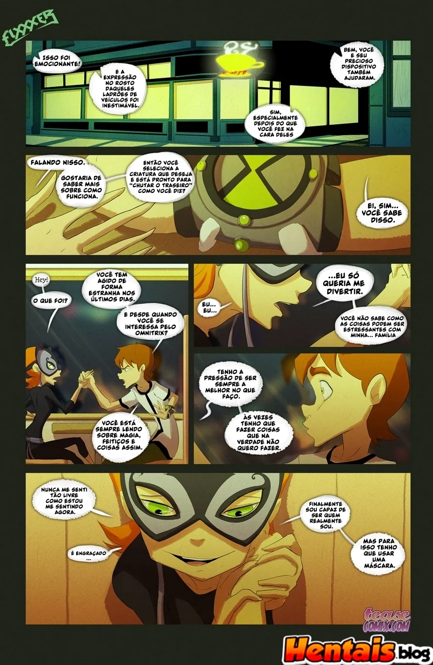 Ben 10 Hentai: Suruba da Bruxa Sem Nome em HQ Brasileiro