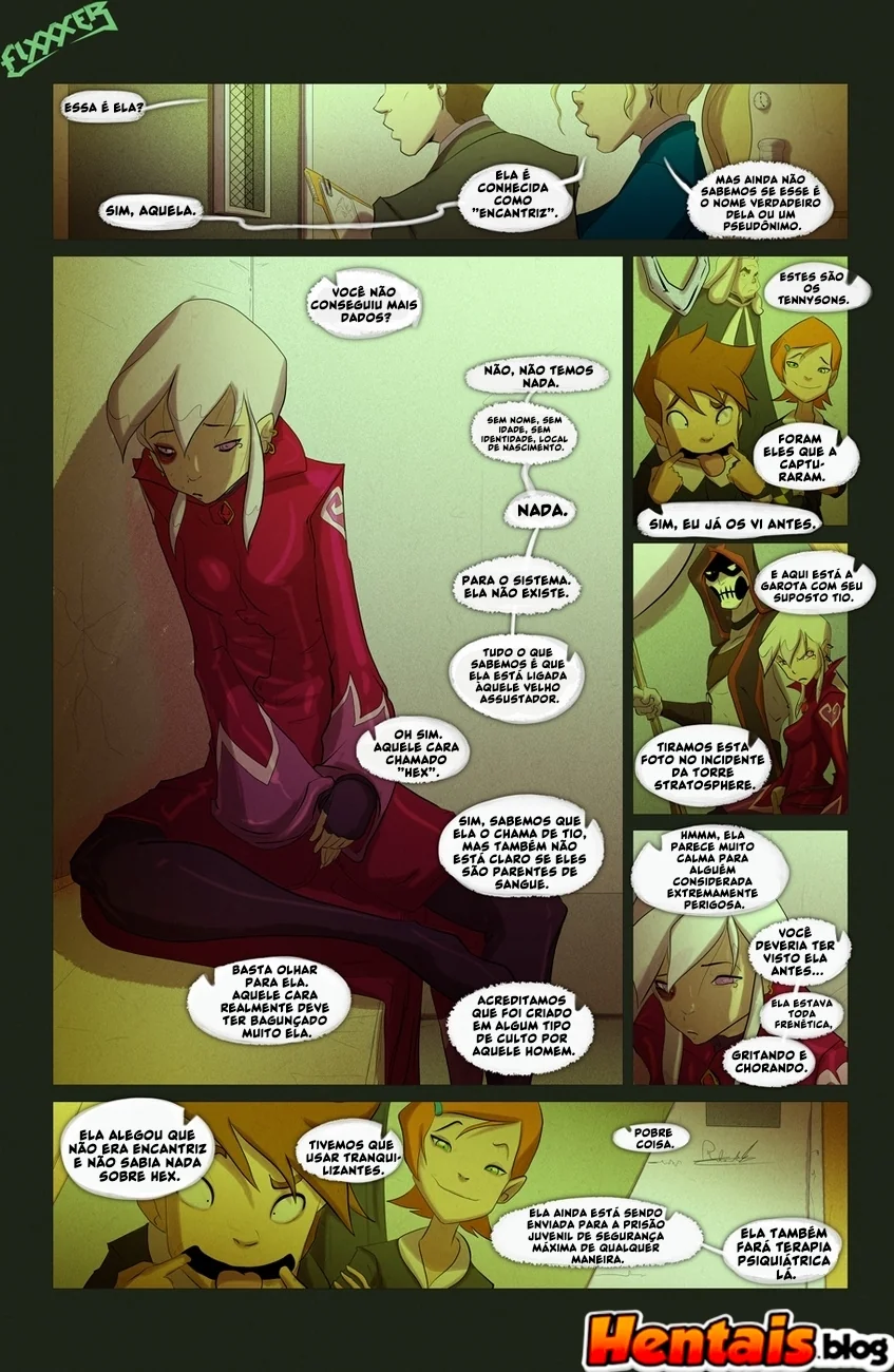 Ben 10 Hentai: Suruba da Bruxa Sem Nome em HQ Brasileiro