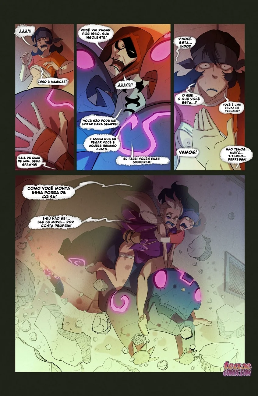 Ben 10 Hentai: Suruba da Bruxa Sem Nome em HQ Brasileiro