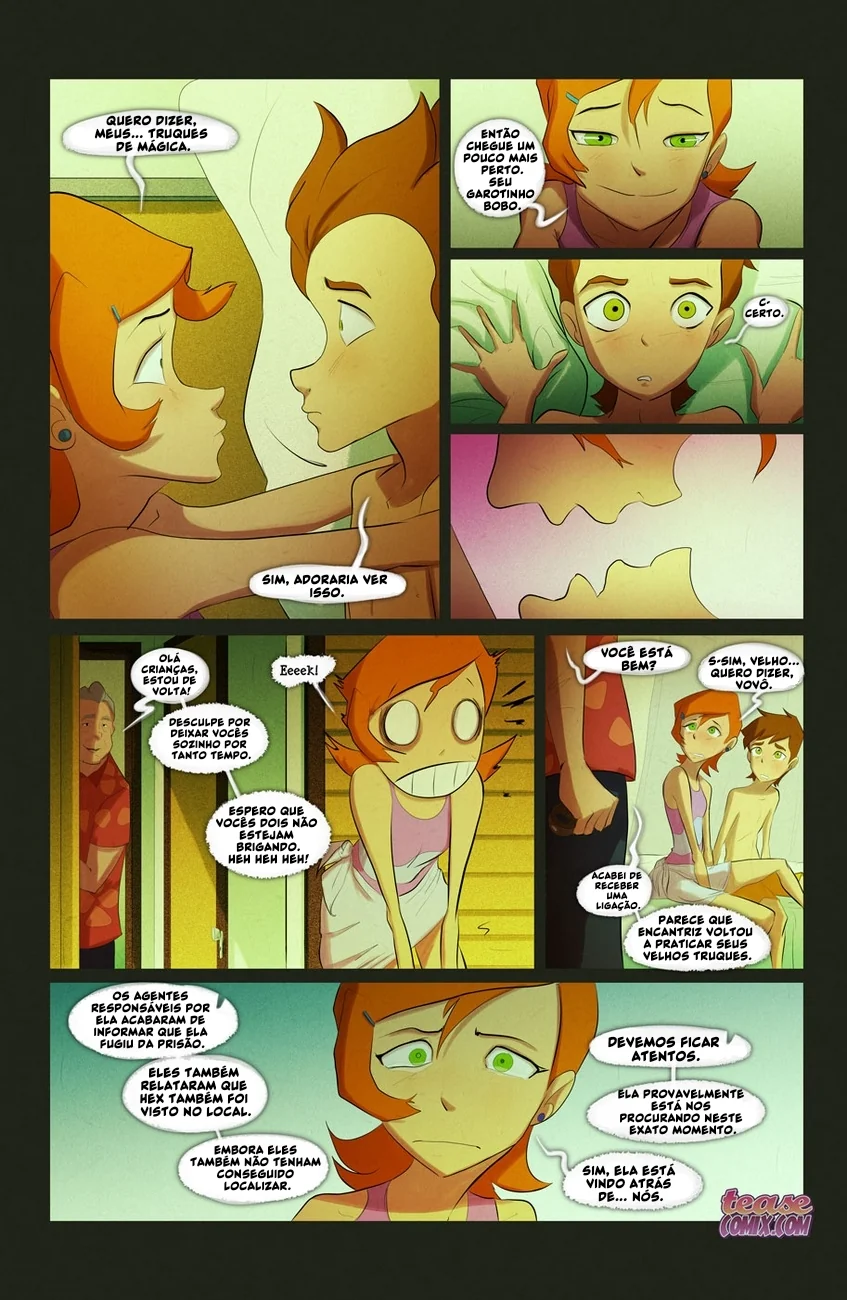 Ben 10 Hentai: Suruba da Bruxa Sem Nome em HQ Brasileiro