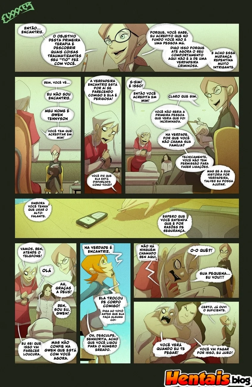 Ben 10 Hentai: Suruba da Bruxa Sem Nome em HQ Brasileiro