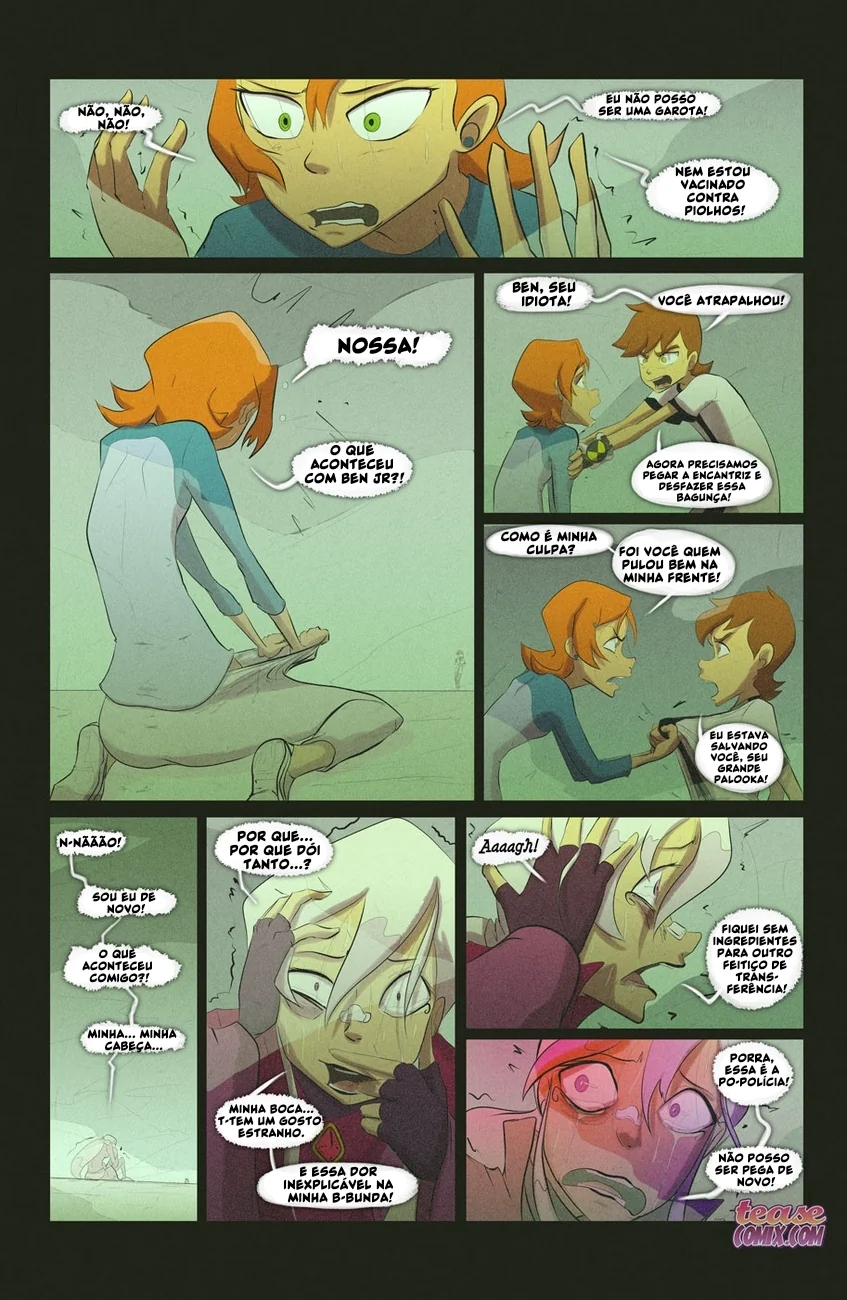 Ben 10 Hentai: Suruba da Bruxa Sem Nome em HQ Brasileiro