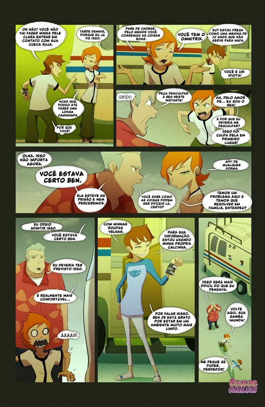 Ben 10 Hentai: Suruba da Bruxa Sem Nome em HQ Brasileiro