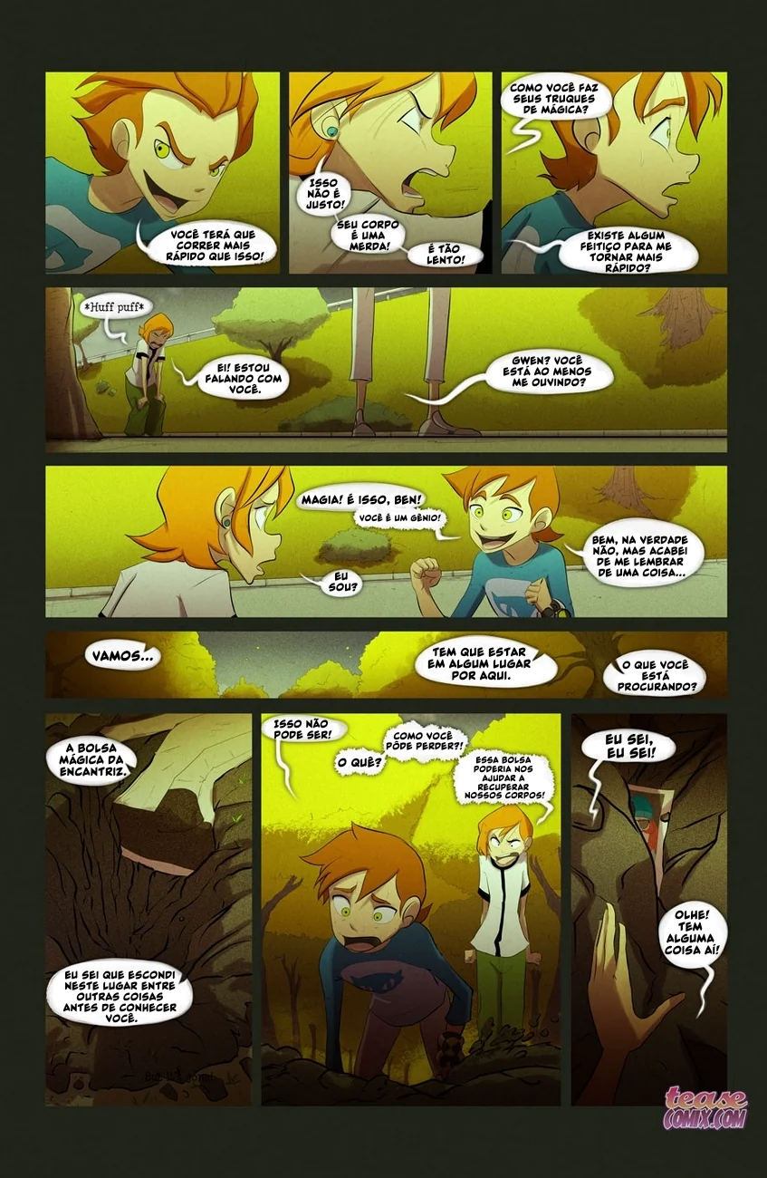 Ben 10 Hentai: Suruba da Bruxa Sem Nome em HQ Brasileiro