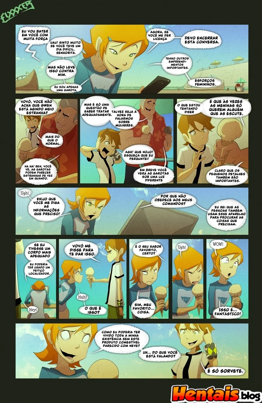 Ben 10 Hentai: Suruba da Bruxa Sem Nome em HQ Brasileiro