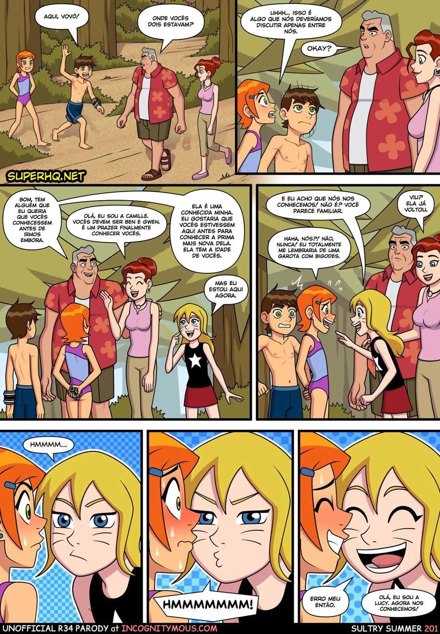 Ben 10: Verão Caliente VL.2 - Piranha da Gwen Sedenta por Incesto em HQ Brasileiro