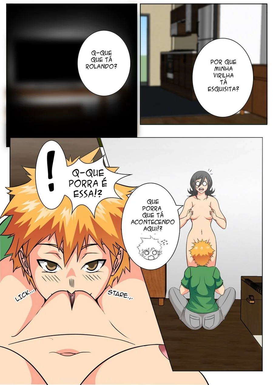 Bleach A What If Story Cp.3 - Ichigo e Orihime na putaria em HQ Brasileiro