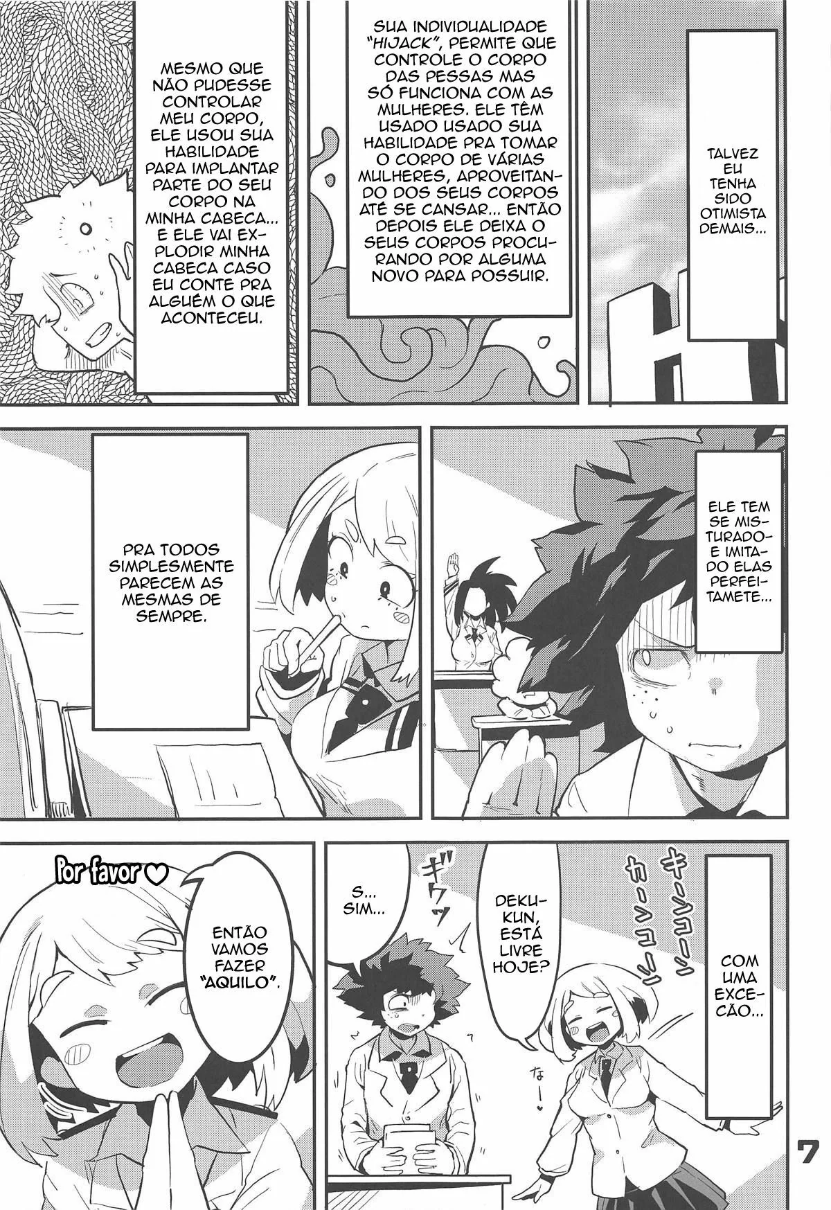 Boku no Hero Academia: Midoriya e o Demônio Tarado - Piranhas Uraraka e Mina Ashido Dominadas em Hentai HQ Brasileiro