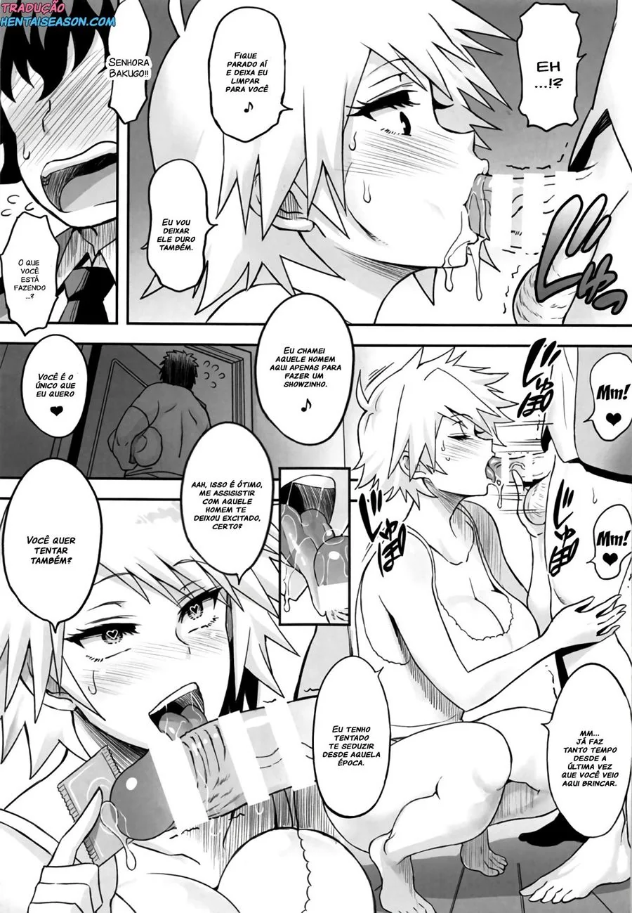 Boku No Hero Hentai: Bakugou a Mamãe Piranha – Izuki flagra a gostosa Sra. Bakugou em ação! (em hentai HQ)