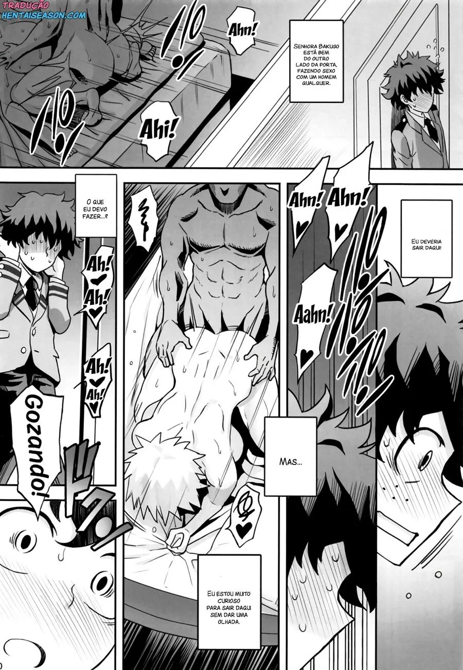 Boku No Hero Hentai: Bakugou a Mamãe Piranha – Izuki flagra a gostosa Sra. Bakugou em ação! (em hentai HQ)