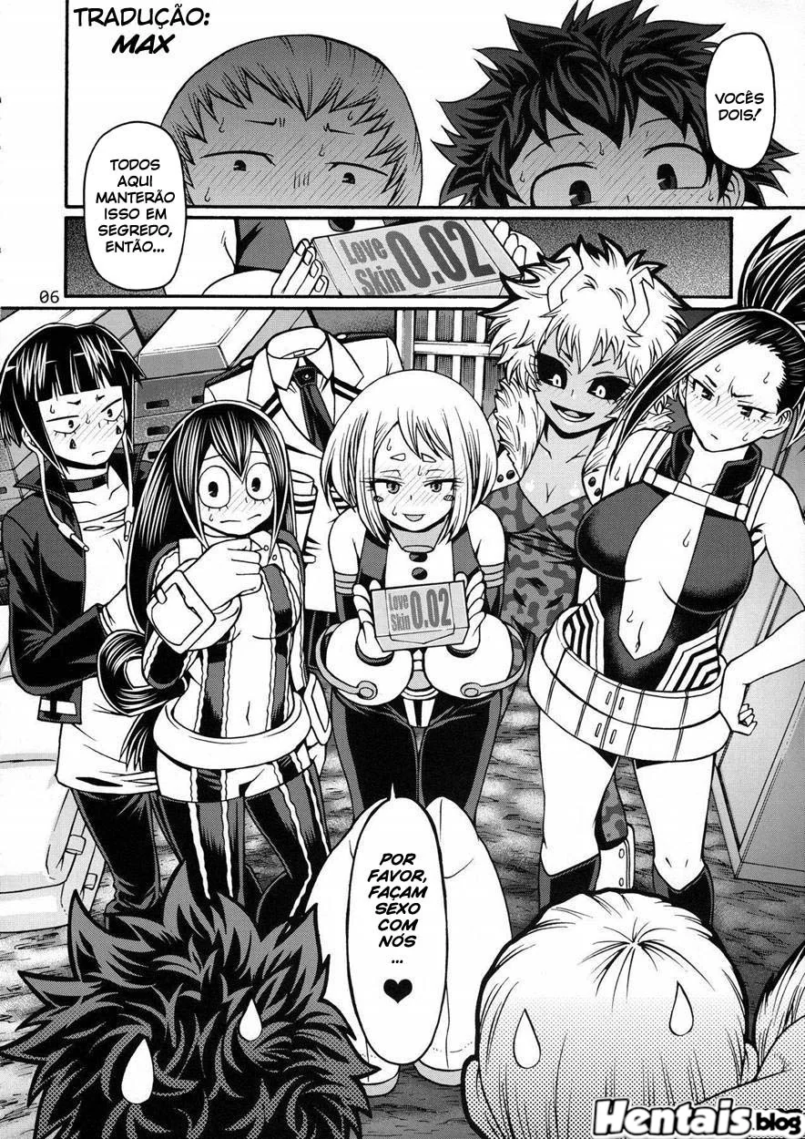 Boku no Hero Porno: Meninas Poppin - O Segredo do Sexo na Escola UA em Hentai HQ