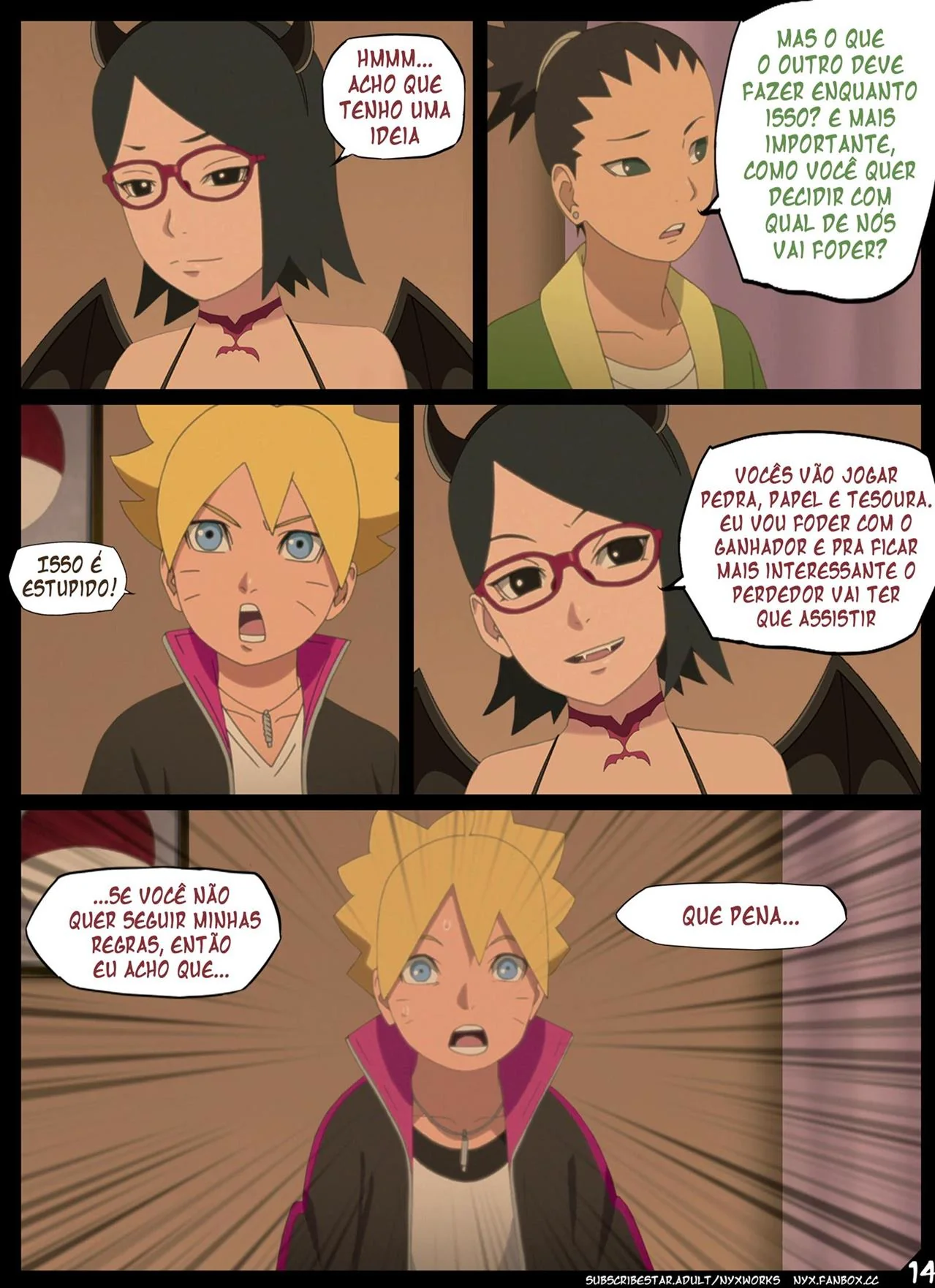 Boruto e Sarada: Putaria na Noite de Halloween - HQ Hentai Brasileiro