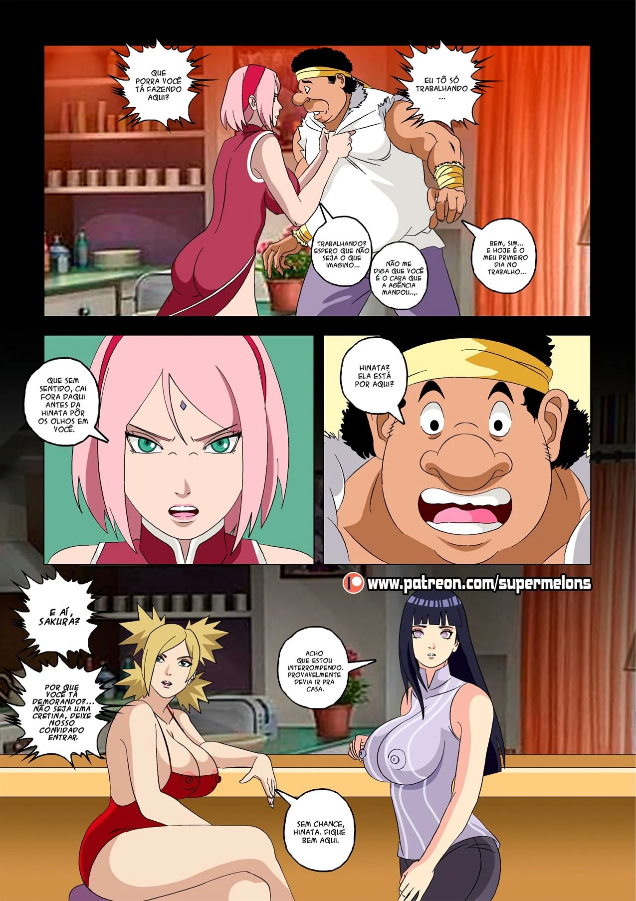 Boruto o Corno - Hanabi Interfere na Pica do Boruto" em HQ Brasileiro