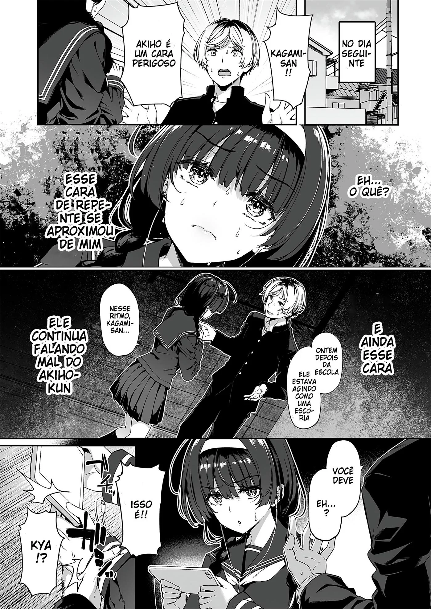 Brigas, Sexo e Piranhas: Akiho e suas amigas peitudas na Escola - HQ Hentai Brasileiro