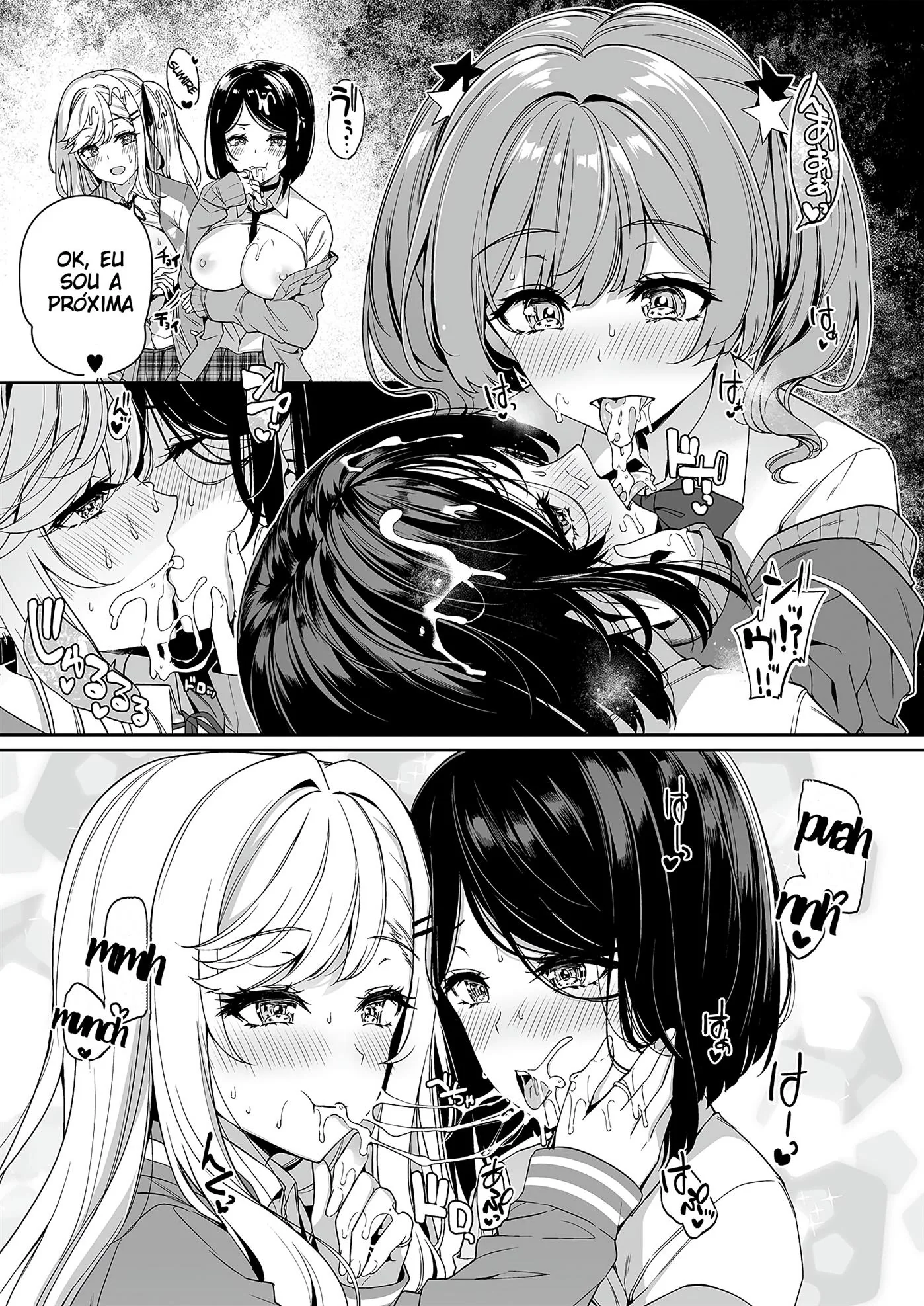 Brigas, Sexo e Piranhas: Akiho e suas amigas peitudas na Escola - HQ Hentai Brasileiro