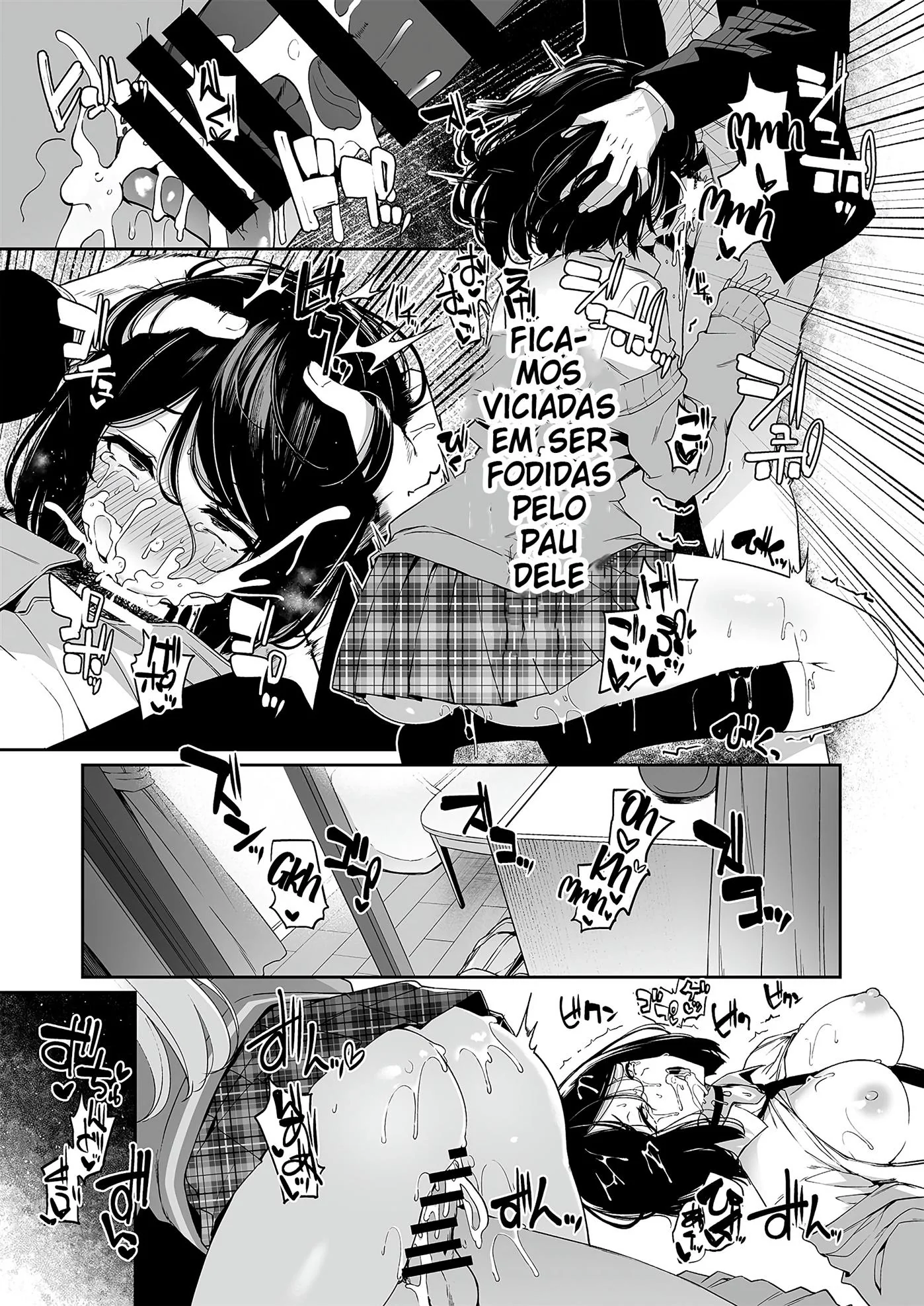 Brigas, Sexo e Piranhas: Akiho e suas amigas peitudas na Escola - HQ Hentai Brasileiro