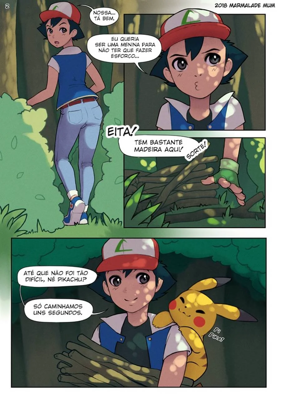 Brock comendo a Misty e Ash descobrindo seu lado hentai gay em HQ