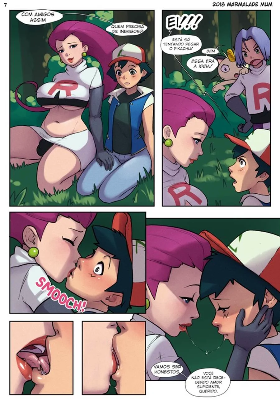 Brock comendo a Misty e Ash descobrindo seu lado hentai gay em HQ