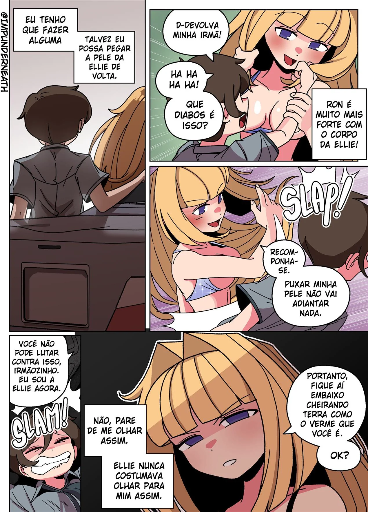 Bullying e Sacanagem na Casa do Henry: Ellie Skinsuit Vl.3 em HQ Brasileiro