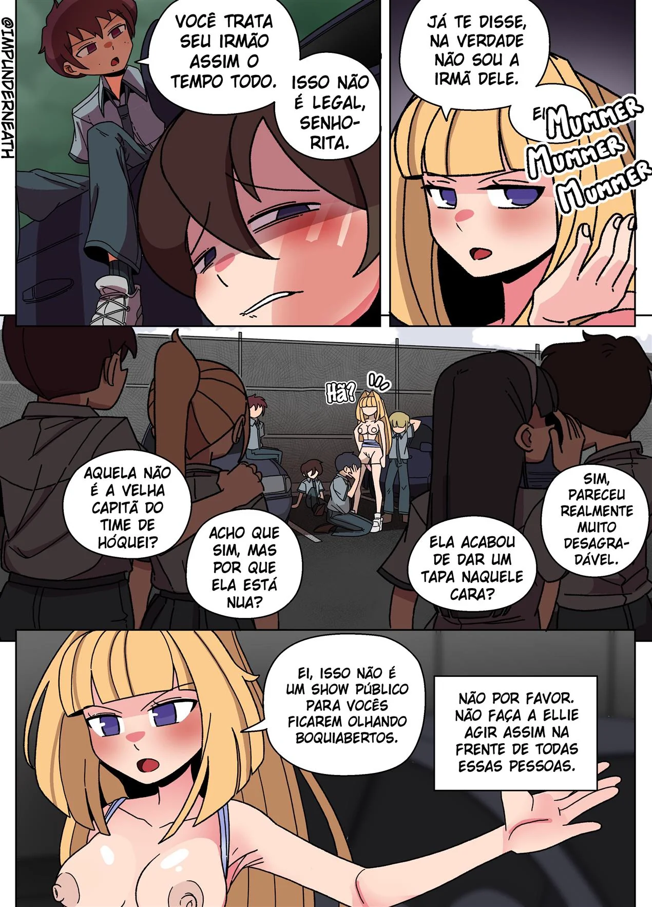 Bullying e Sacanagem na Casa do Henry: Ellie Skinsuit Vl.3 em HQ Brasileiro