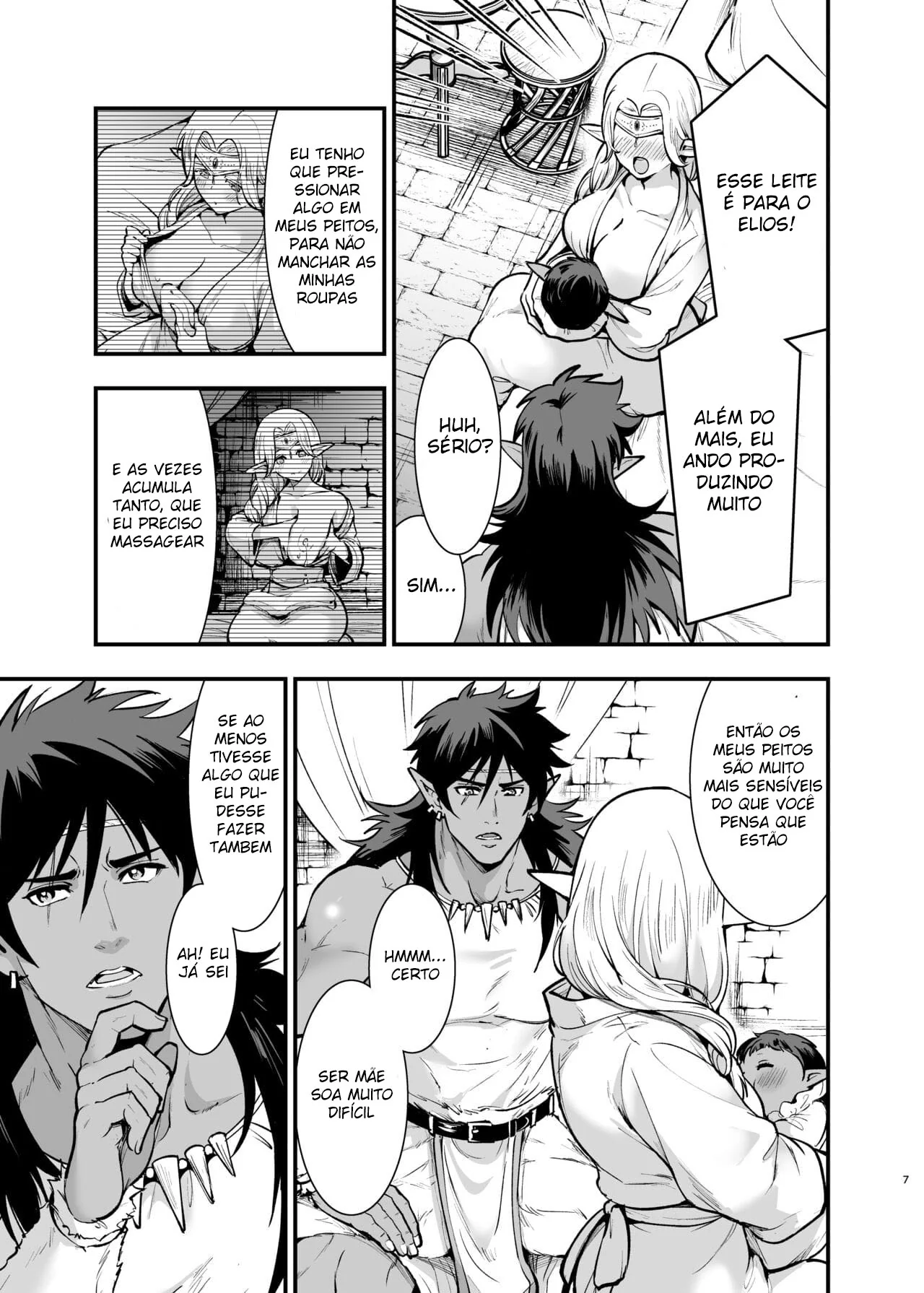 Casamento Sensual Entre Orc e Elfa - Produção de Leite e Muito Sexo!" em HQ Brasileiro