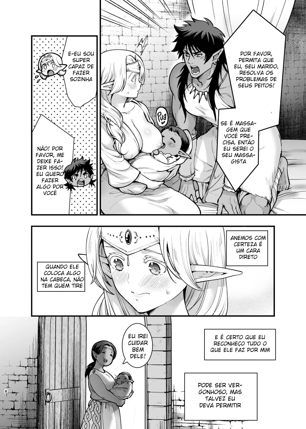 Casamento Sensual Entre Orc e Elfa - Produção de Leite e Muito Sexo!" em HQ Brasileiro