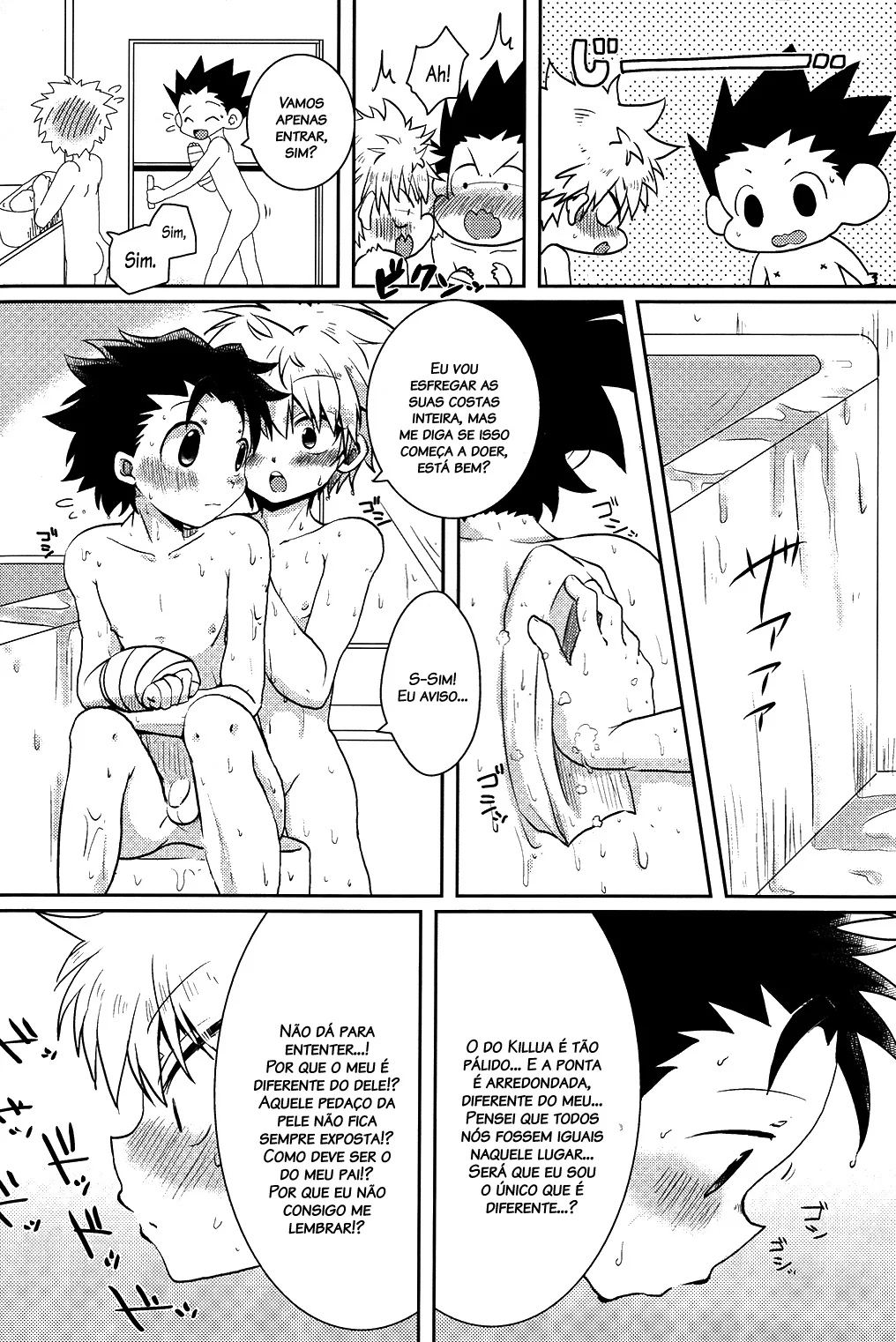 Comparação de Sexo em Hunter x Hunter - Gon Freecss Recebe Uma Massagem Quente de Killua Zoldyck em Hentai HQ Brasileiro!