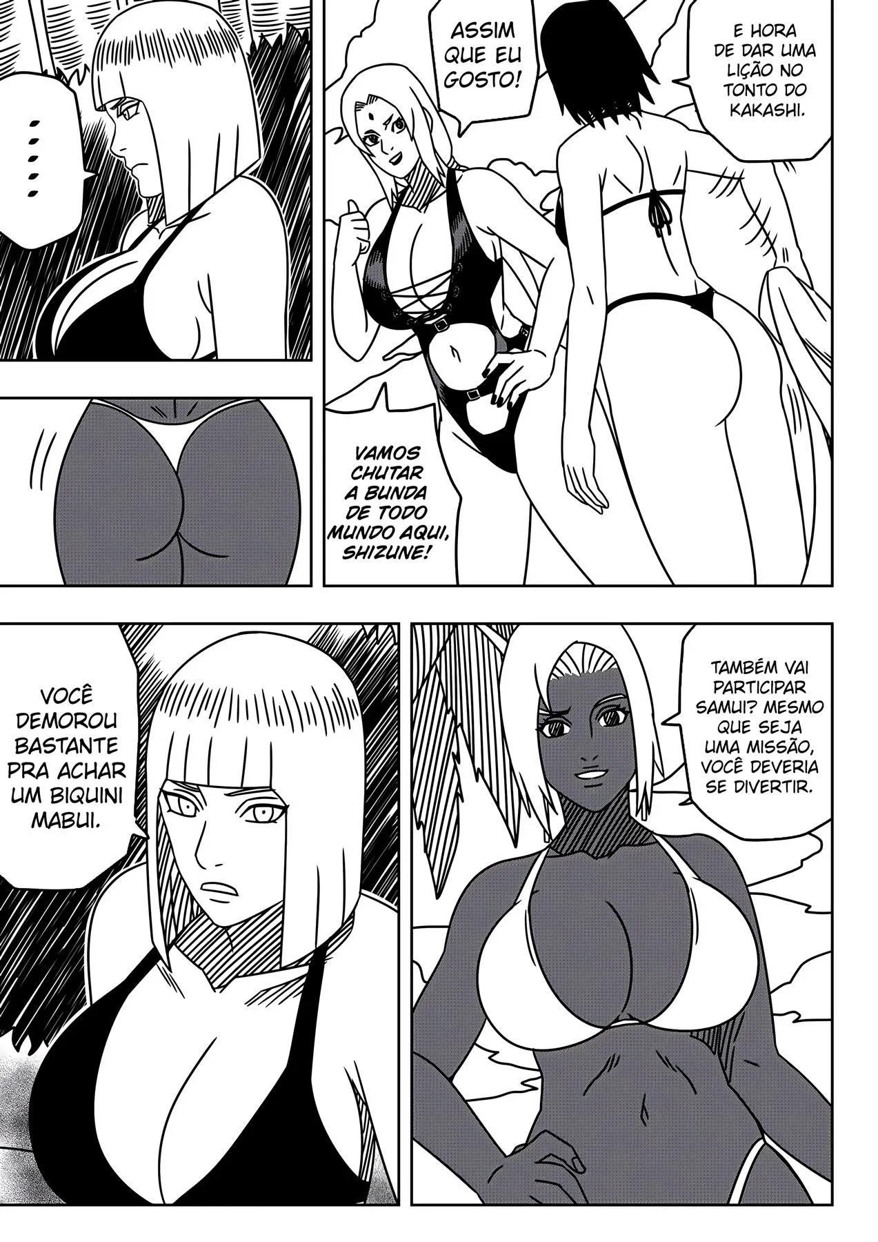 Competição e Putaria: Tsunade e Naruto Porno em Hentai HQ Brasileiro