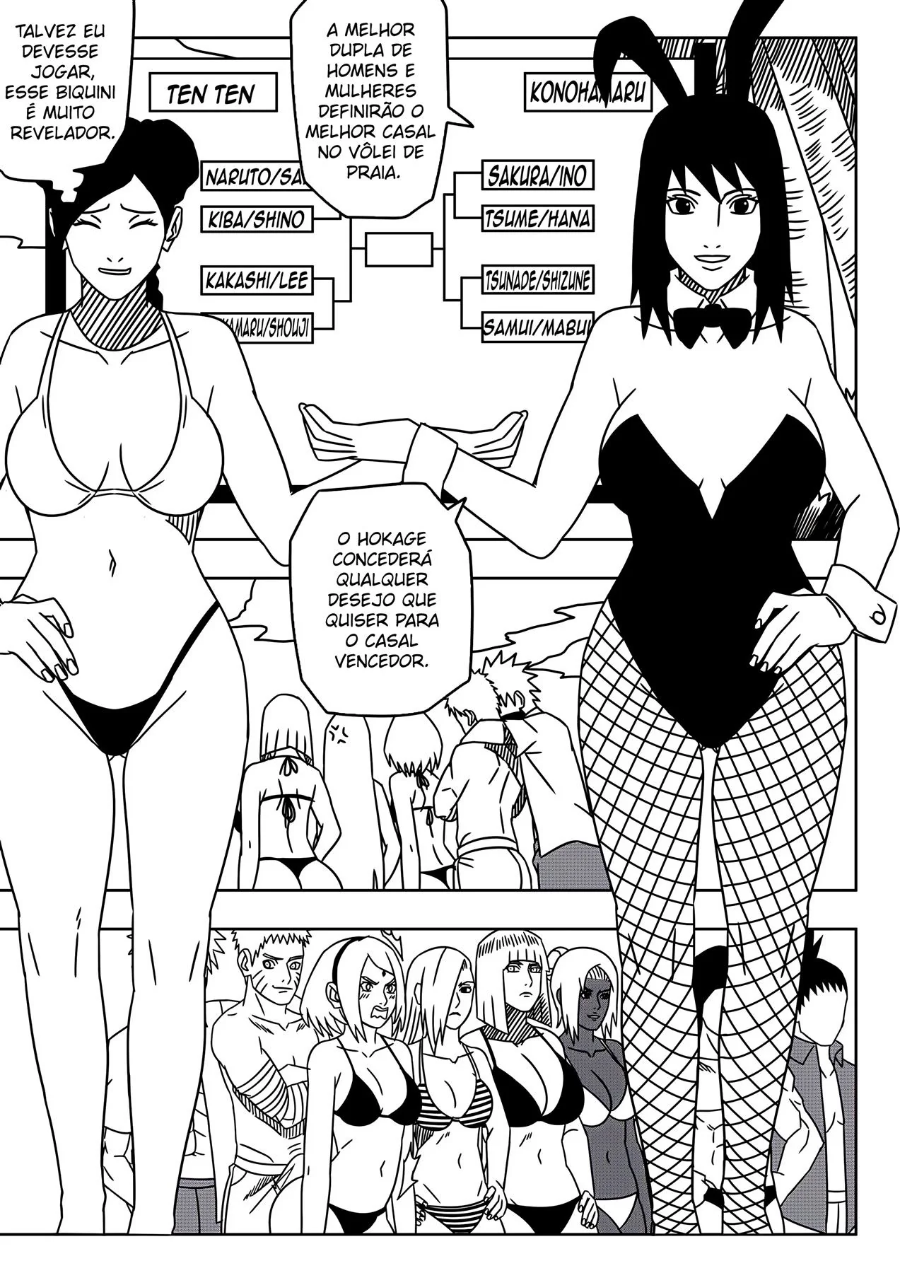 Competição e Putaria: Tsunade e Naruto Porno em Hentai HQ Brasileiro